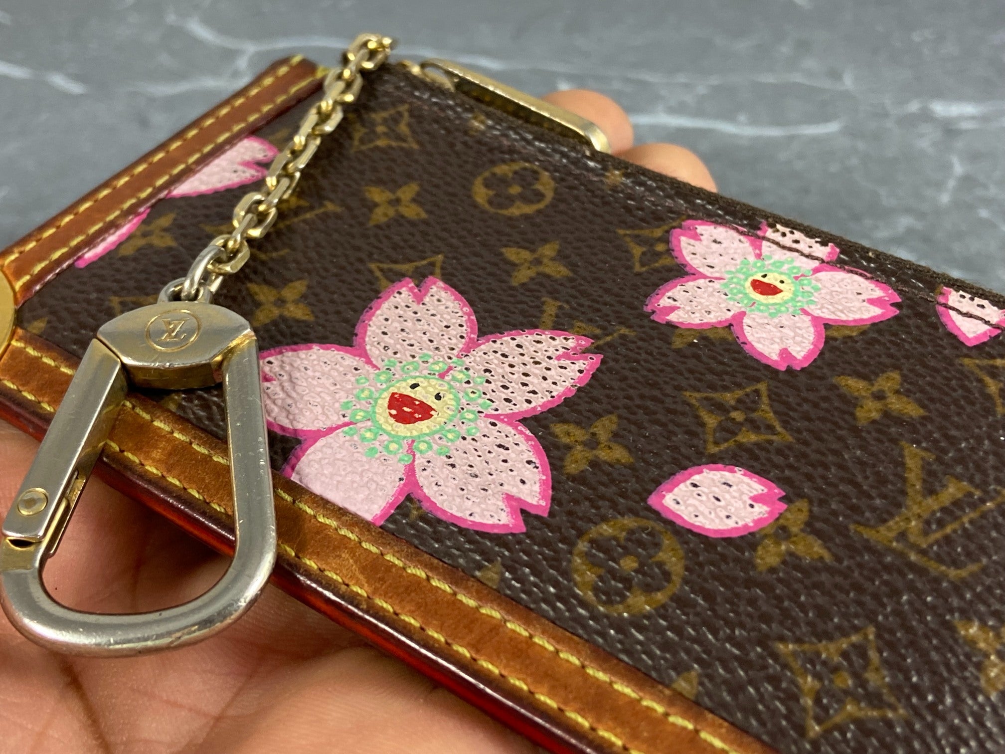 Louis Vuitton Takashi Murakami Pochette Cles Key Pouch Cherry Blossom