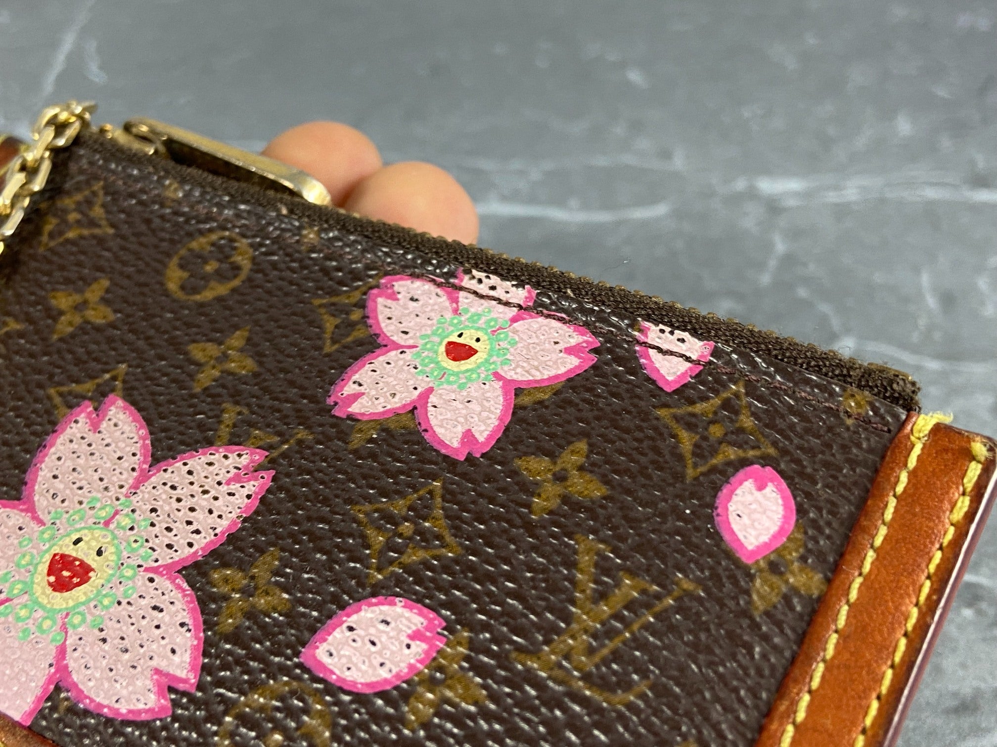 Louis Vuitton Takashi Murakami Pochette Cles Key Pouch Cherry Blossom