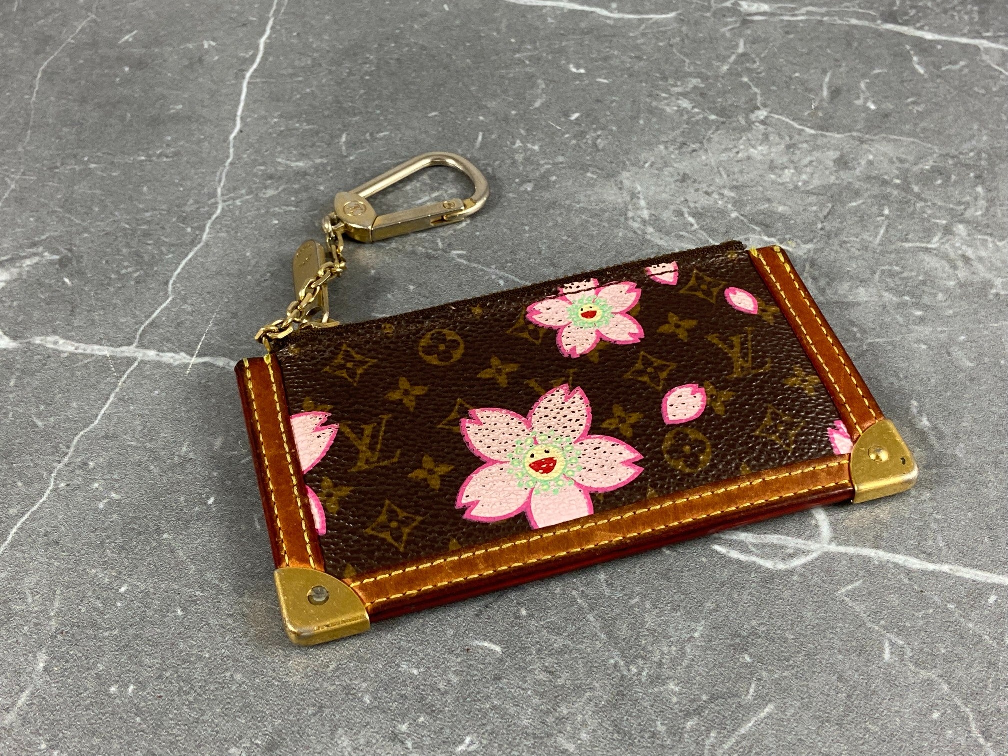Louis Vuitton Takashi Murakami Pochette Cles Key Pouch Cherry Blossom