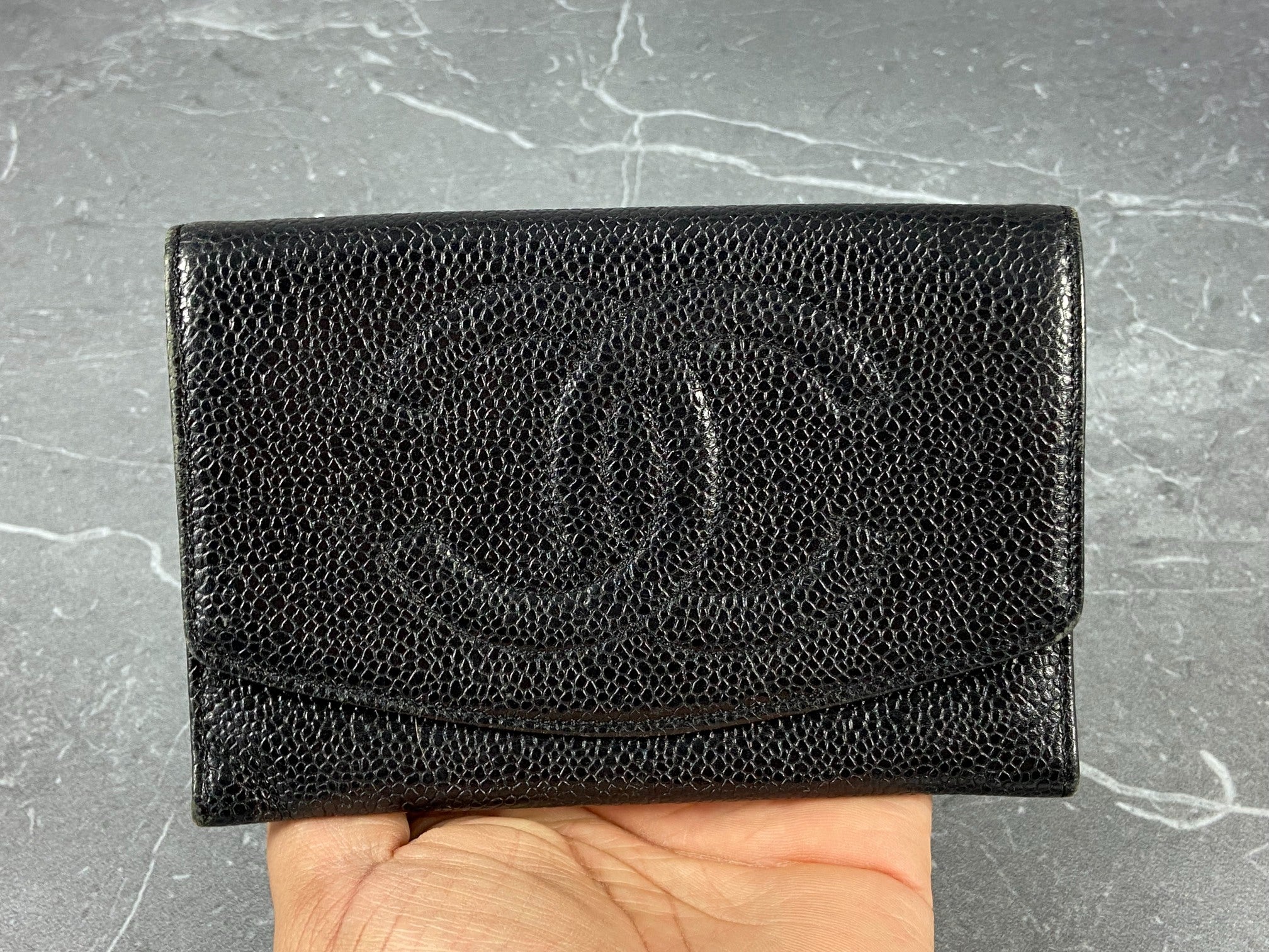 Chanel CC Long Wallet Black Caviar Leather incl. Box