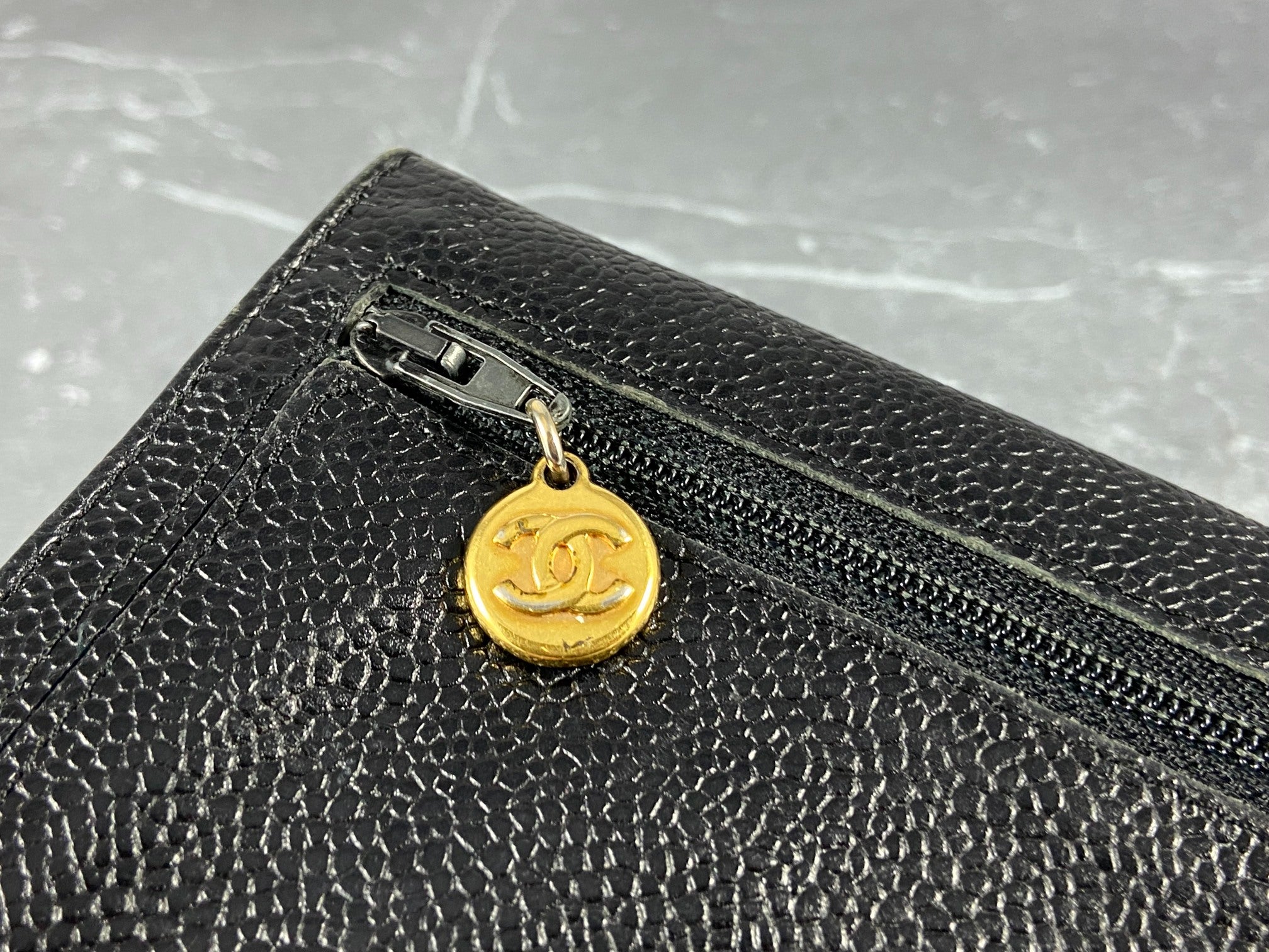 Chanel CC Long Wallet Black Caviar Leather incl. Box