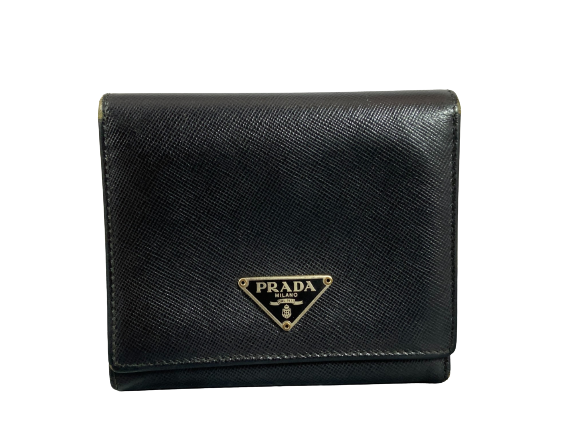 Prada Saffiano Leather Wallet Black