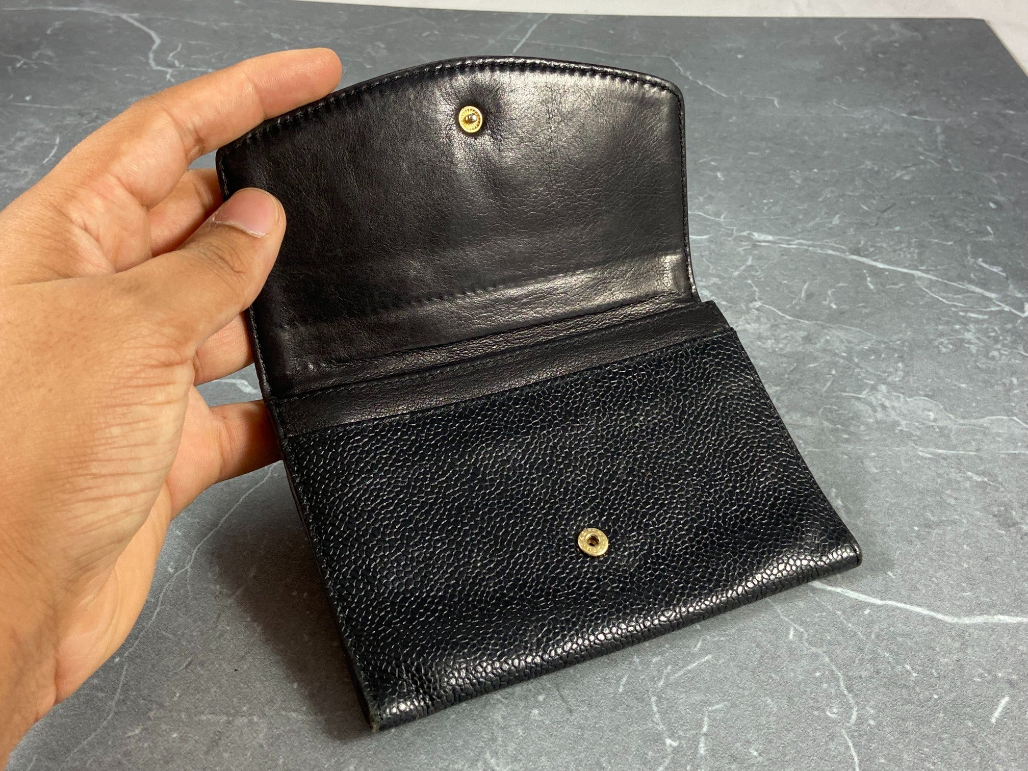 Chanel CC Long Wallet Black Caviar Leather incl. Box