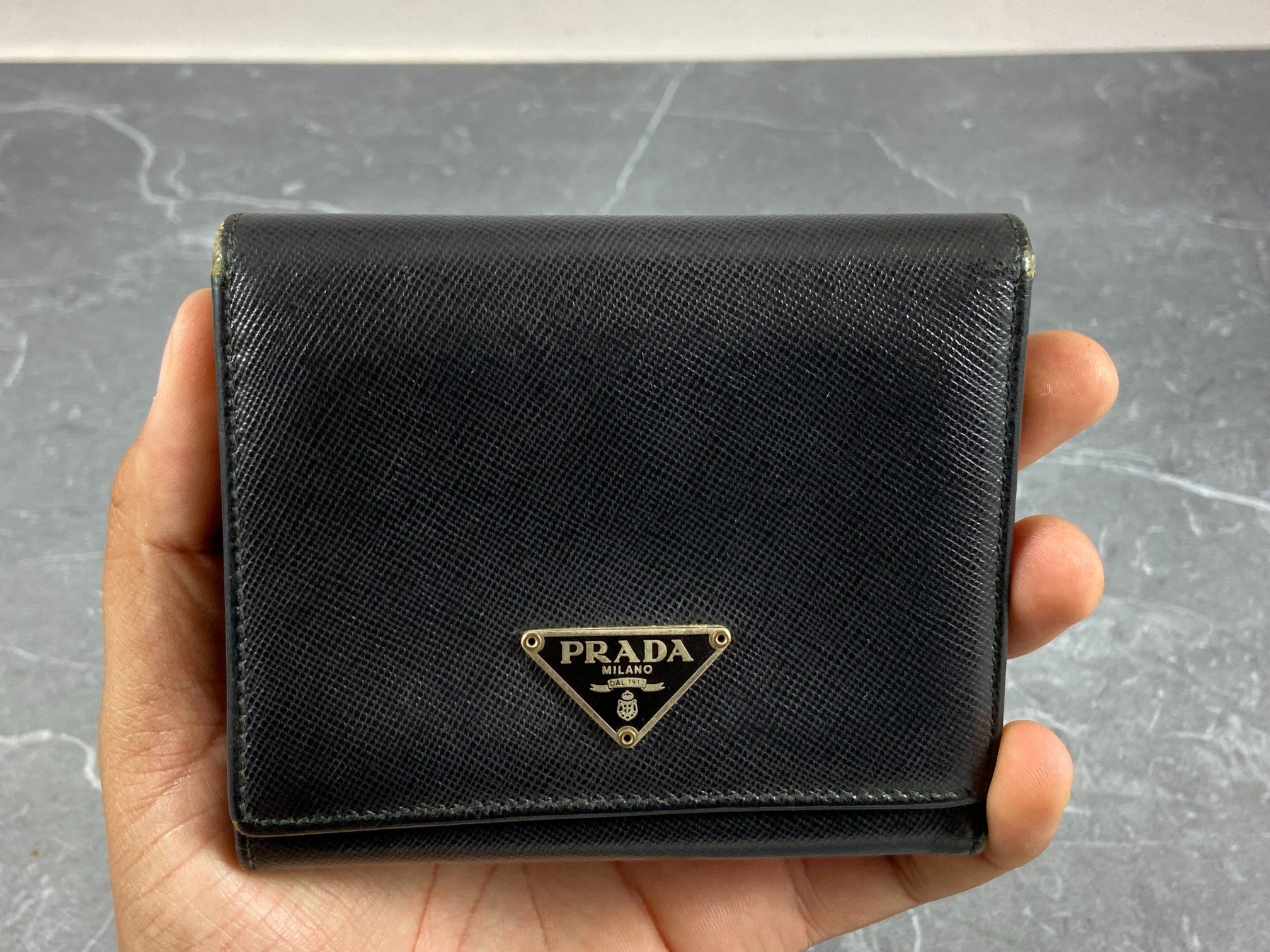 Prada Saffiano Leather Wallet Black