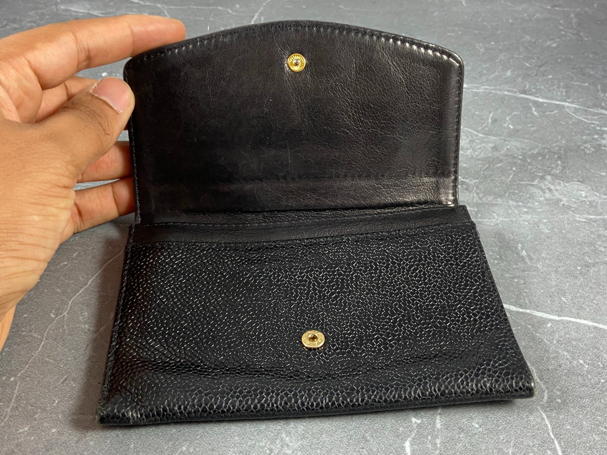 Chanel CC Long Wallet Black Caviar Leather incl. Box