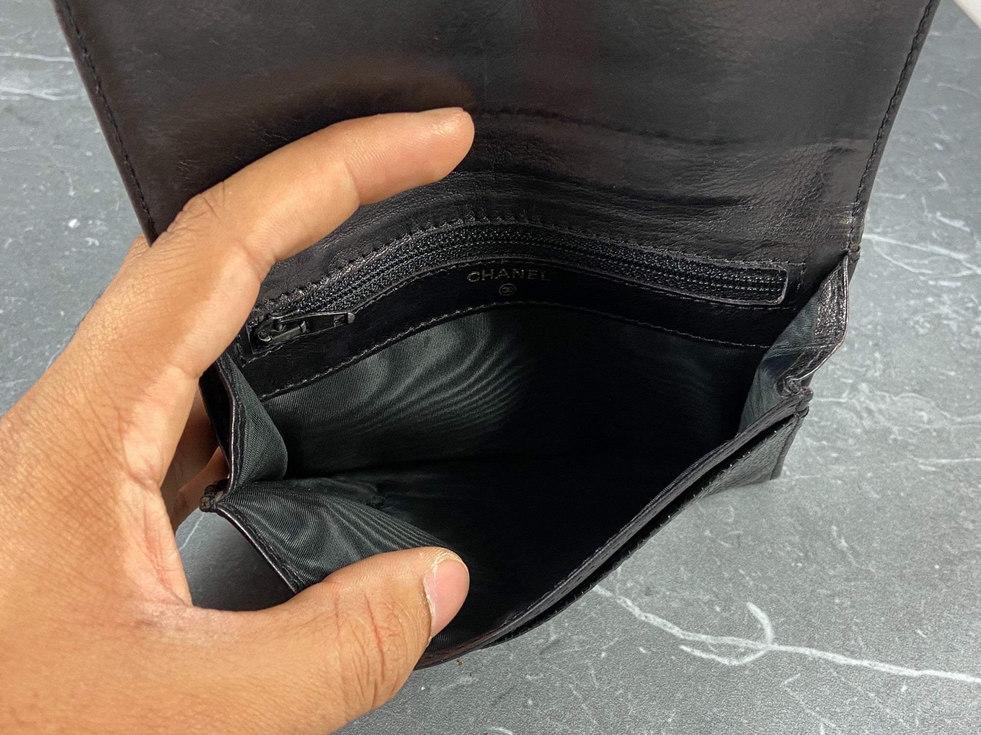 Chanel CC Long Wallet Black Caviar Leather incl. Box