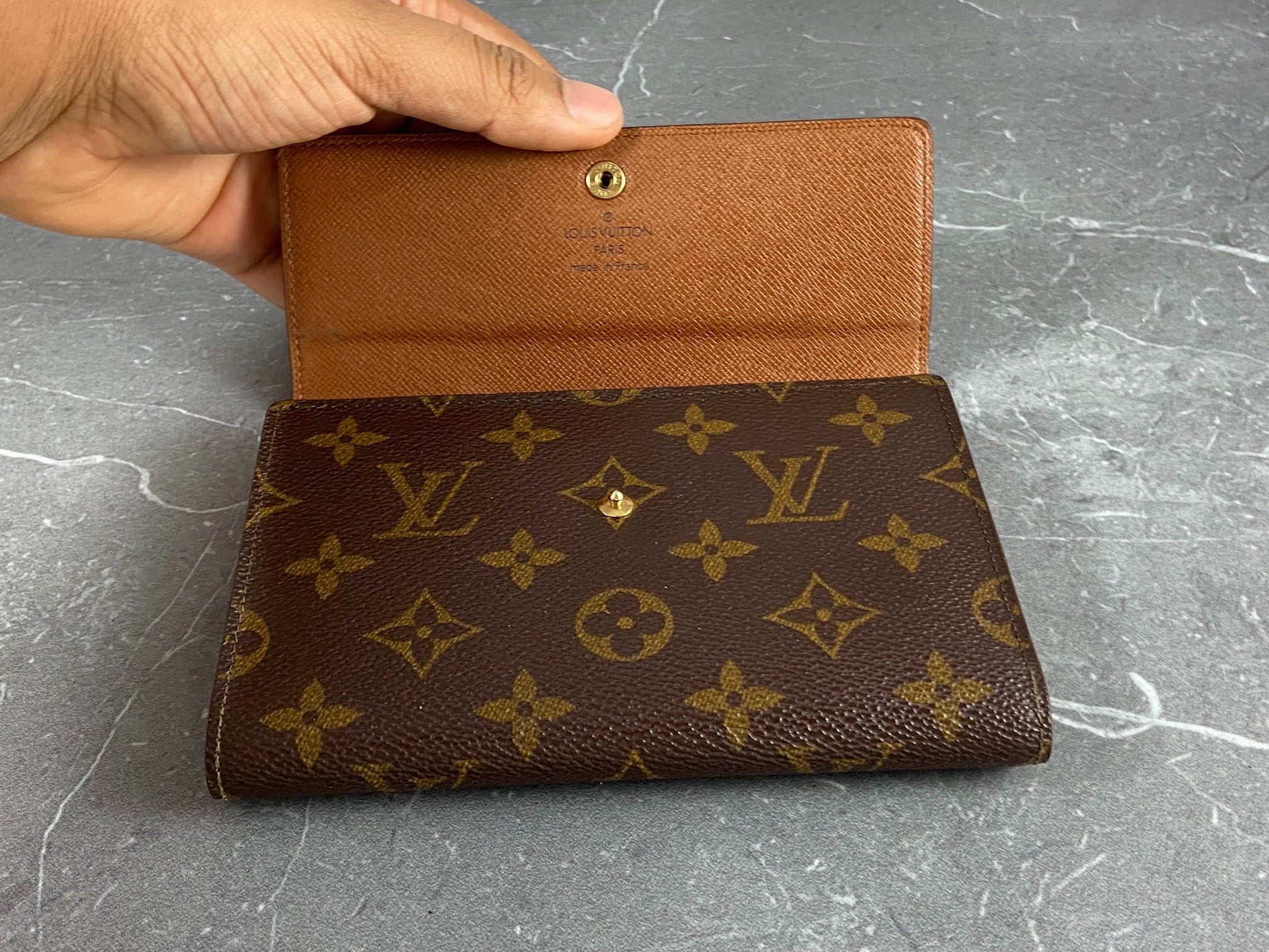 Louis Vuitton Porte Tresor Etui Wallet Monogram Canvas