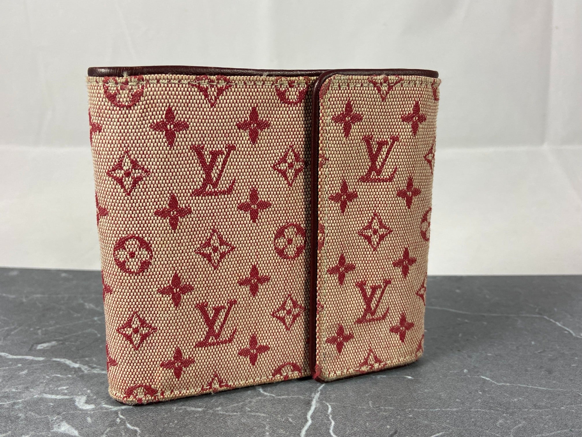 Louis Vuitton Compact Wallet Cherry Mini Lin Monogram