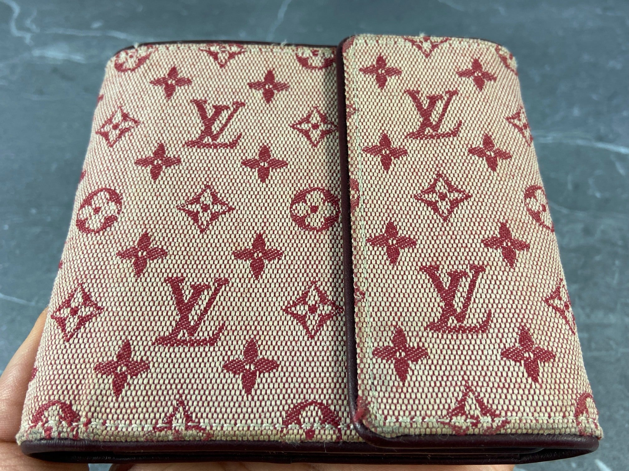 Louis Vuitton Compact Wallet Cherry Mini Lin Monogram