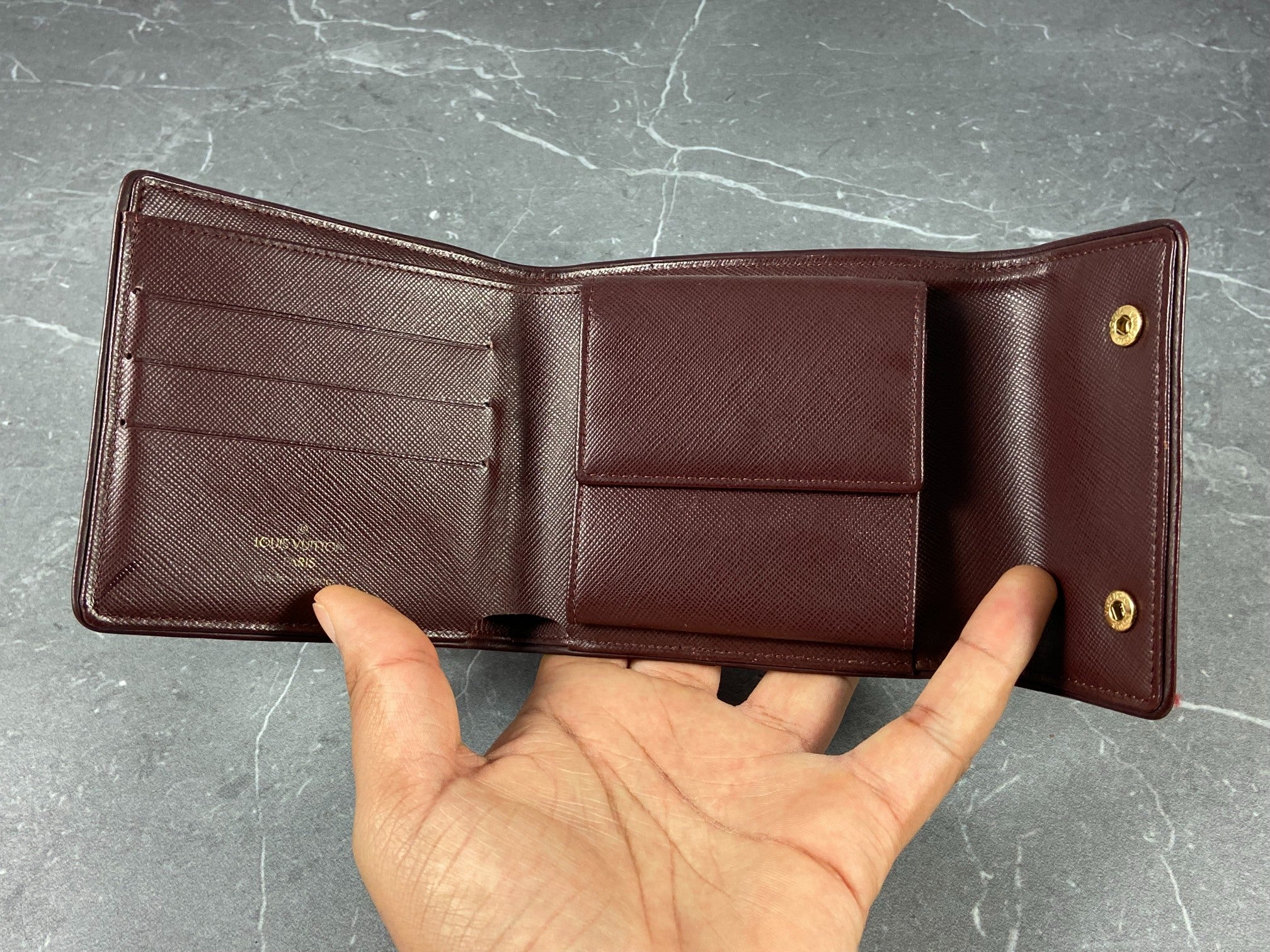 Louis Vuitton Compact Wallet Cherry Mini Lin Monogram