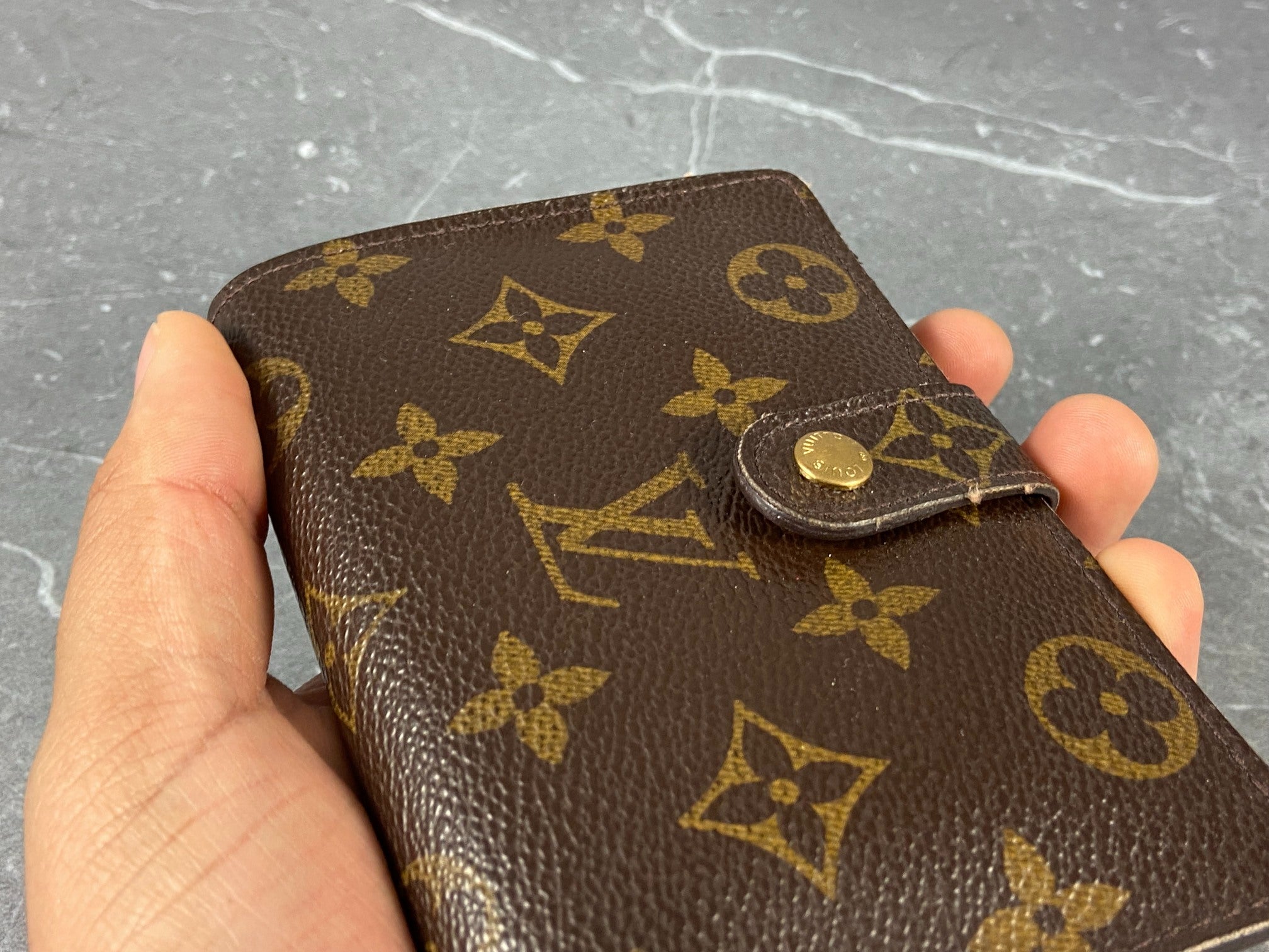 Louis Vuitton French Compact Wallet Monogram Canvas