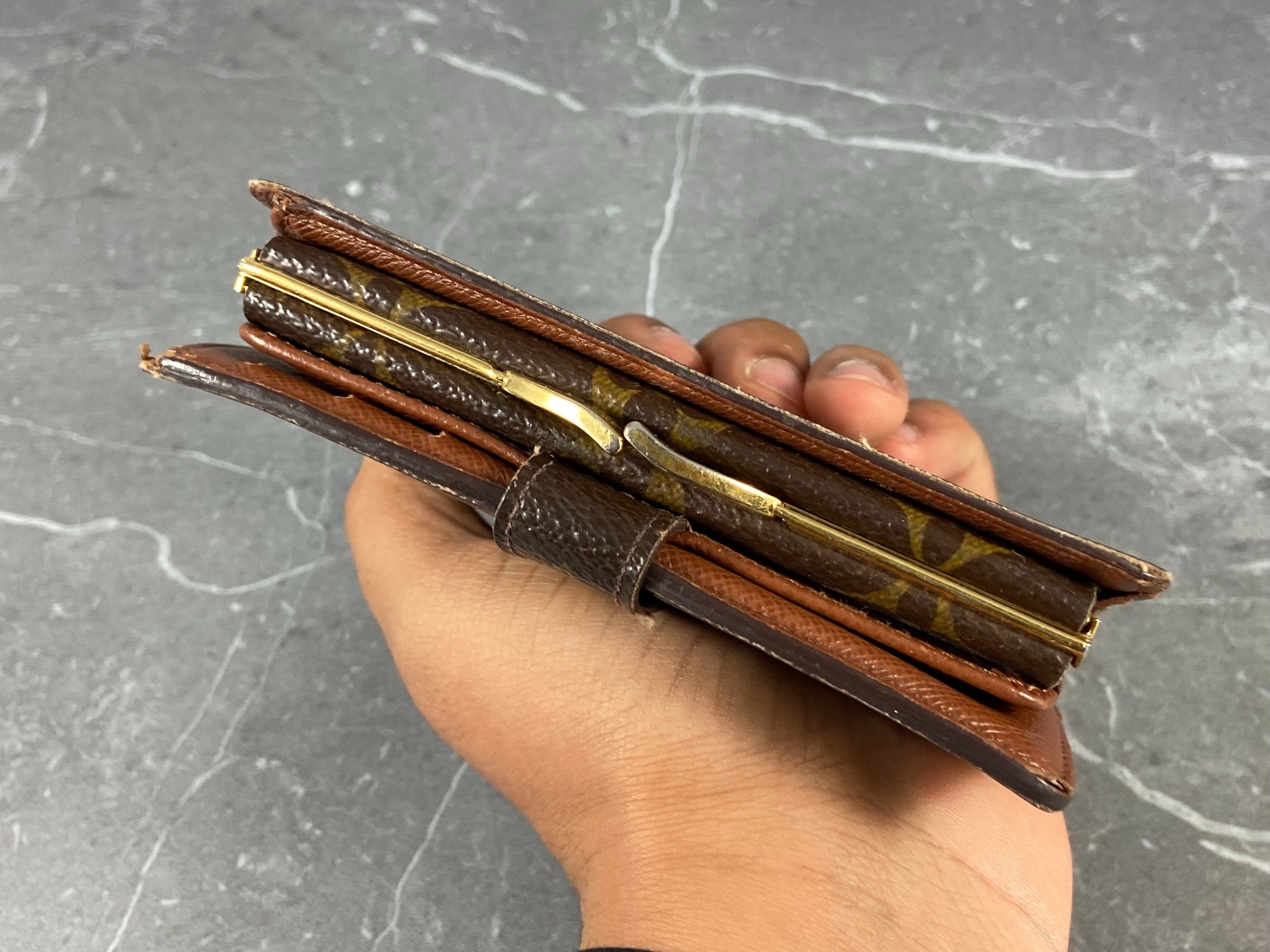 Louis Vuitton French Compact Wallet Monogram Canvas