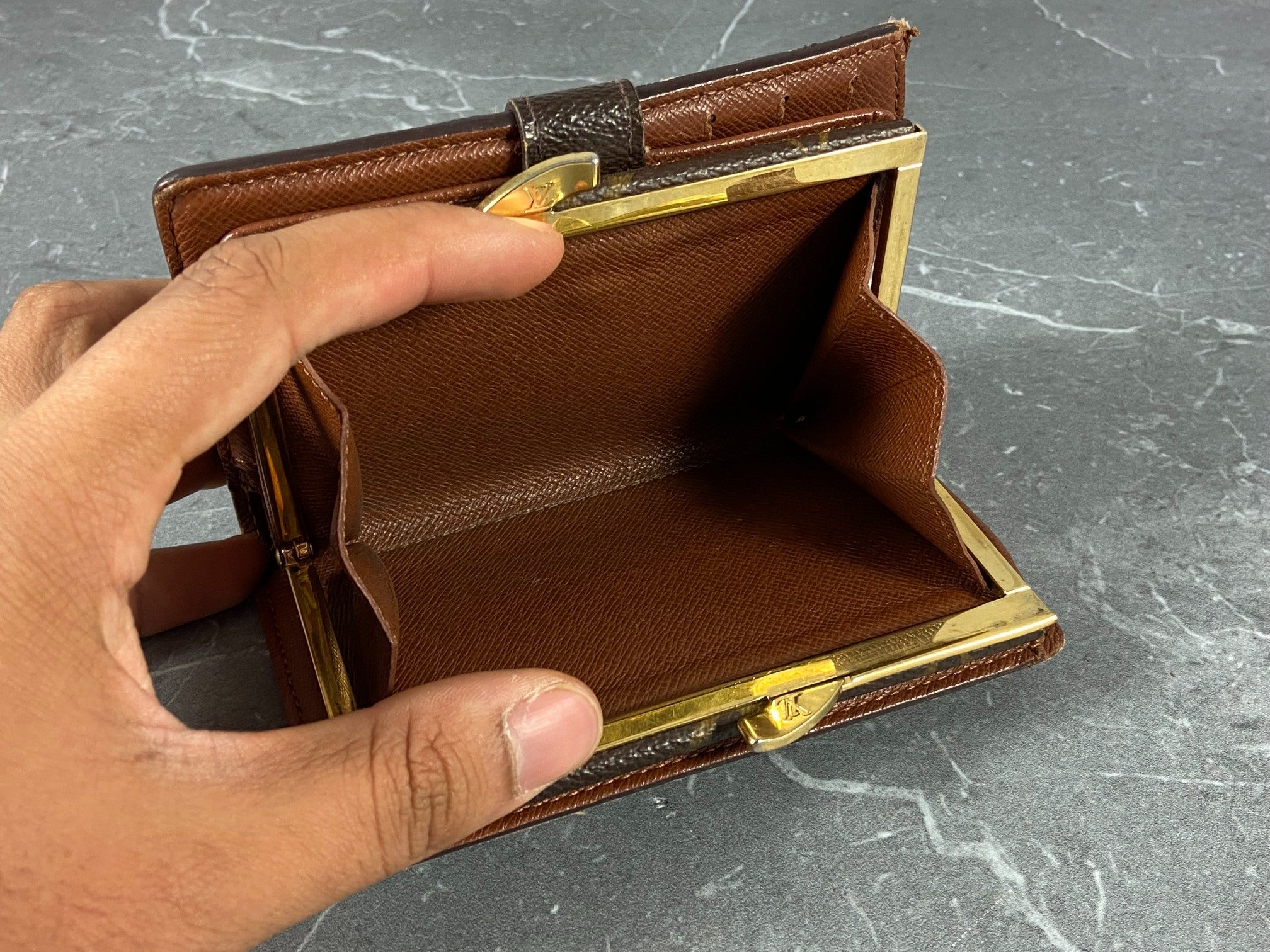 Louis Vuitton French Compact Wallet Monogram Canvas