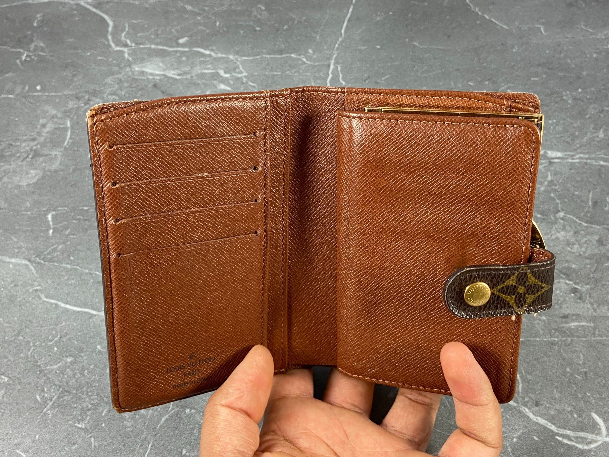 Louis Vuitton French Compact Wallet Monogram Canvas