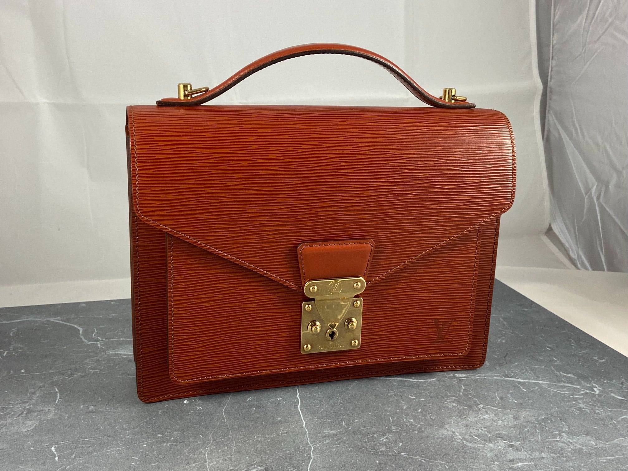 Louis Vuitton Monceau 28 Brown Epi Leather