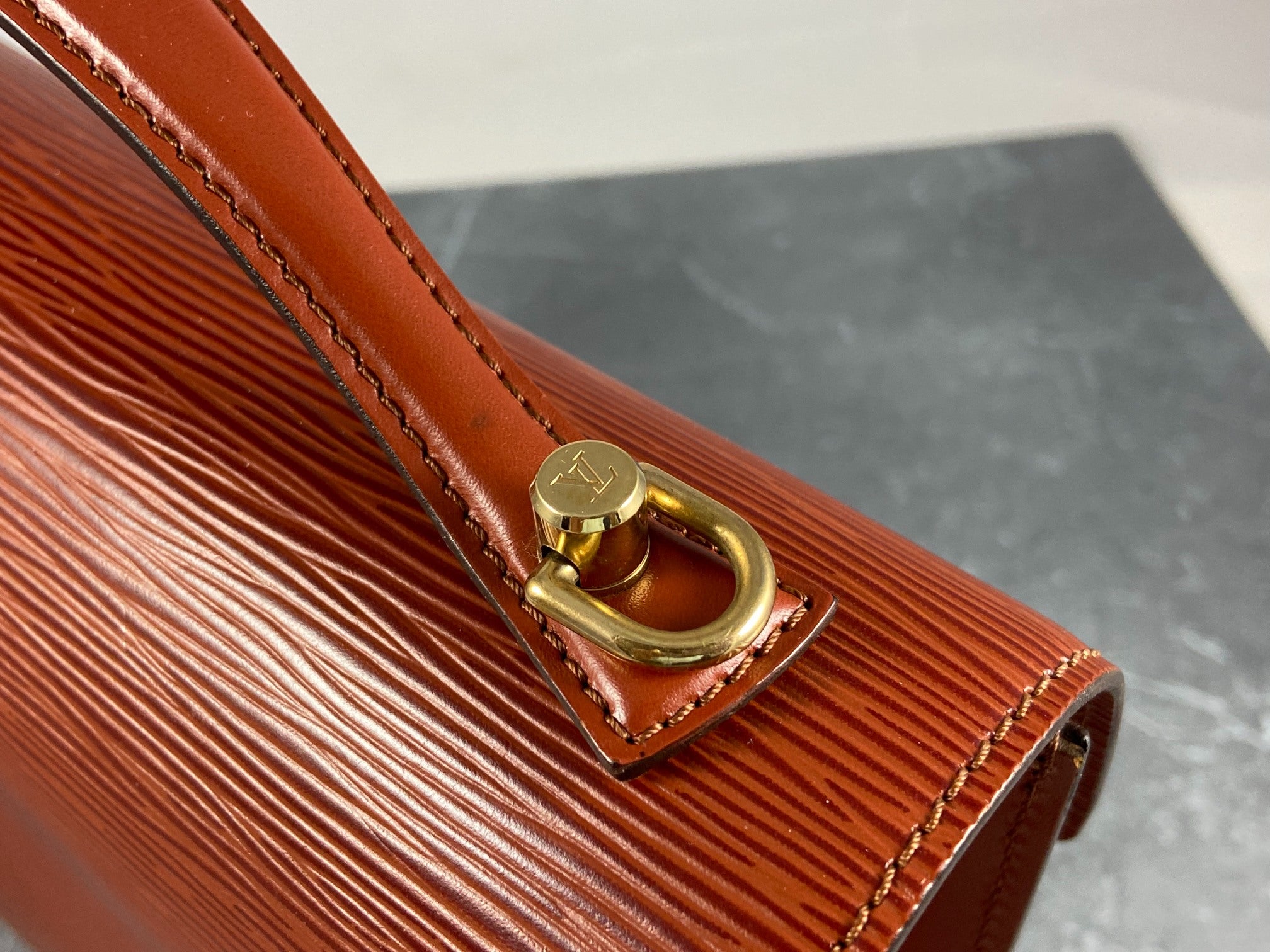 Louis Vuitton Monceau 28 Brown Epi Leather