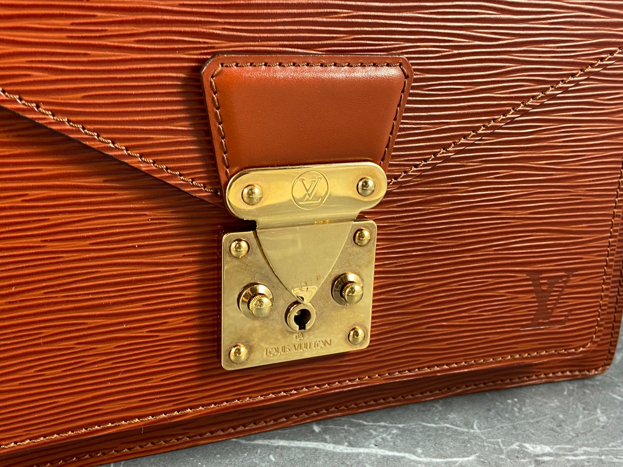 Louis Vuitton Monceau 28 Brown Epi Leather