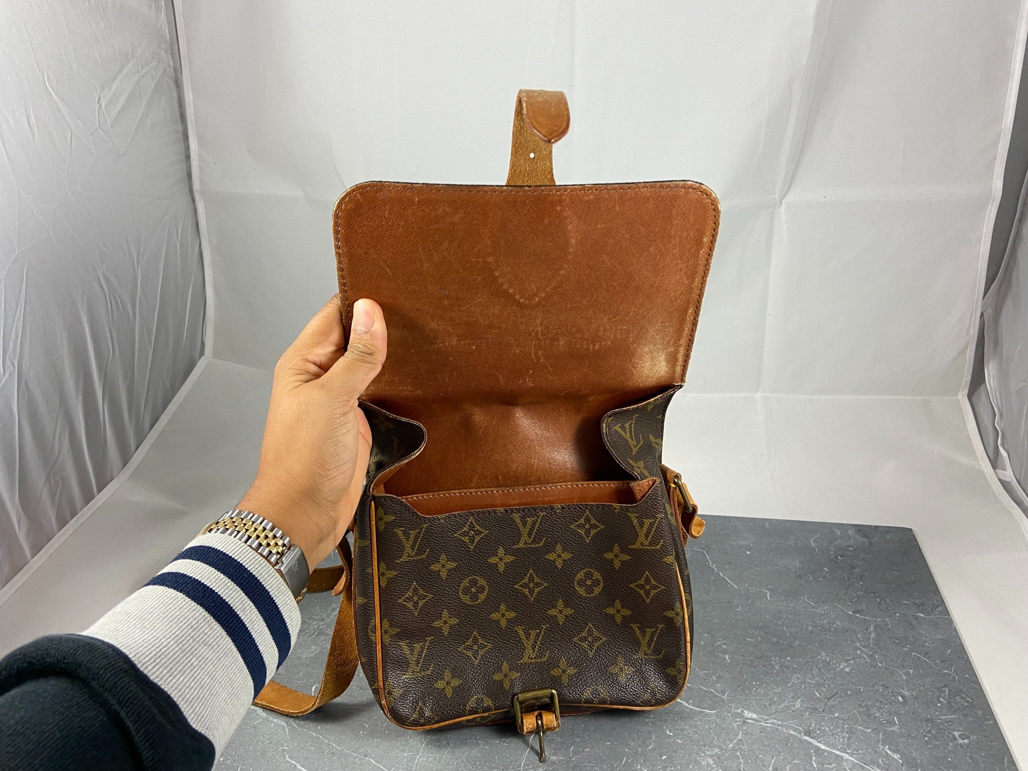 Louis Vuitton Cartouchiere MM Shoulder Bag Monogram Canvas