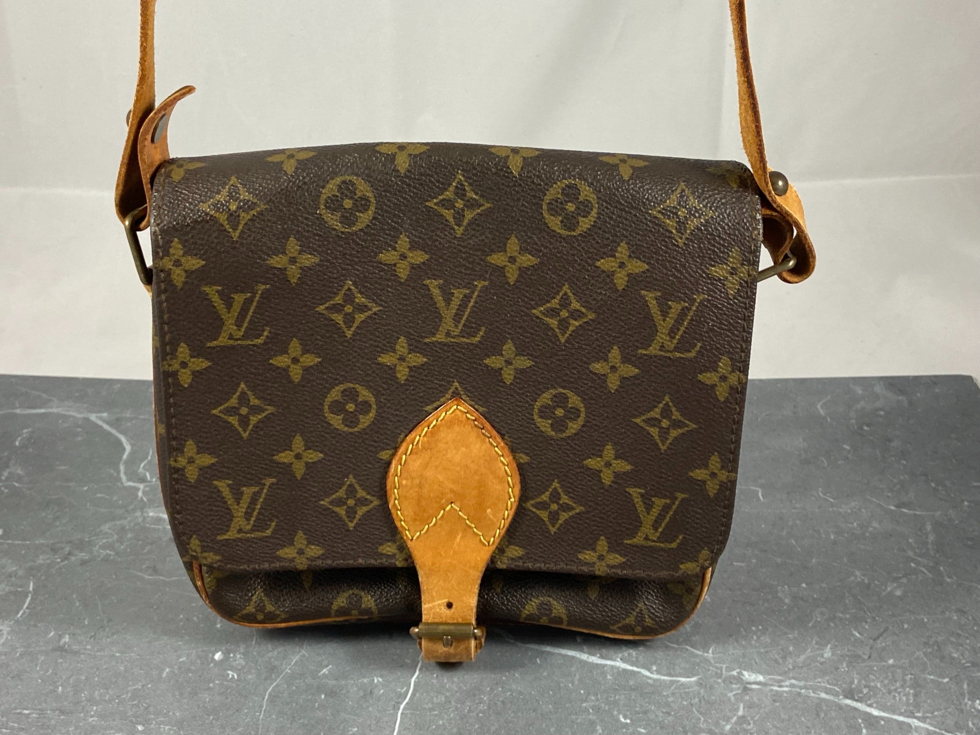 Louis Vuitton Cartouchiere MM Shoulder Bag Monogram Canvas
