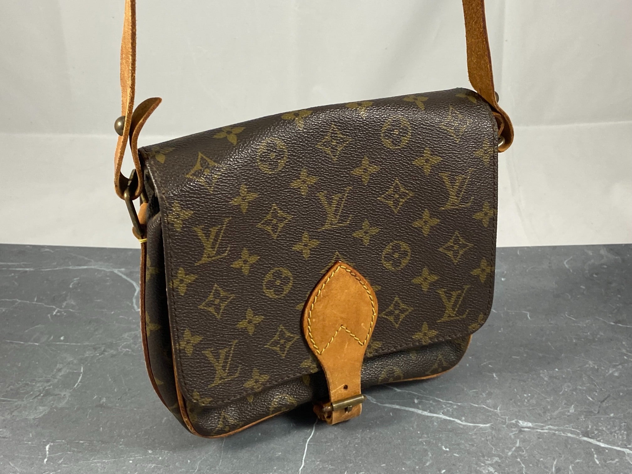 Louis Vuitton Cartouchiere MM Shoulder Bag Monogram Canvas