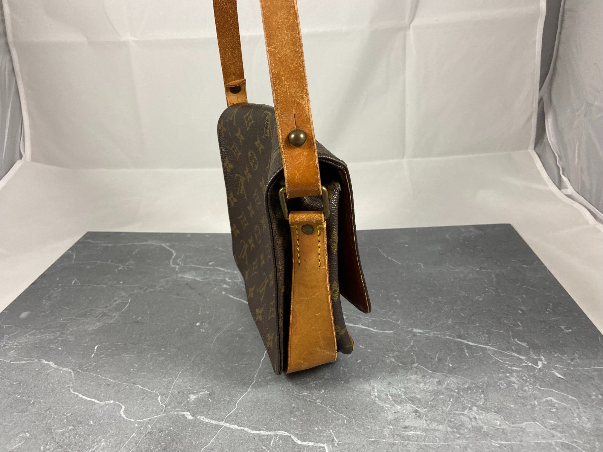 Louis Vuitton Cartouchiere MM Shoulder Bag Monogram Canvas