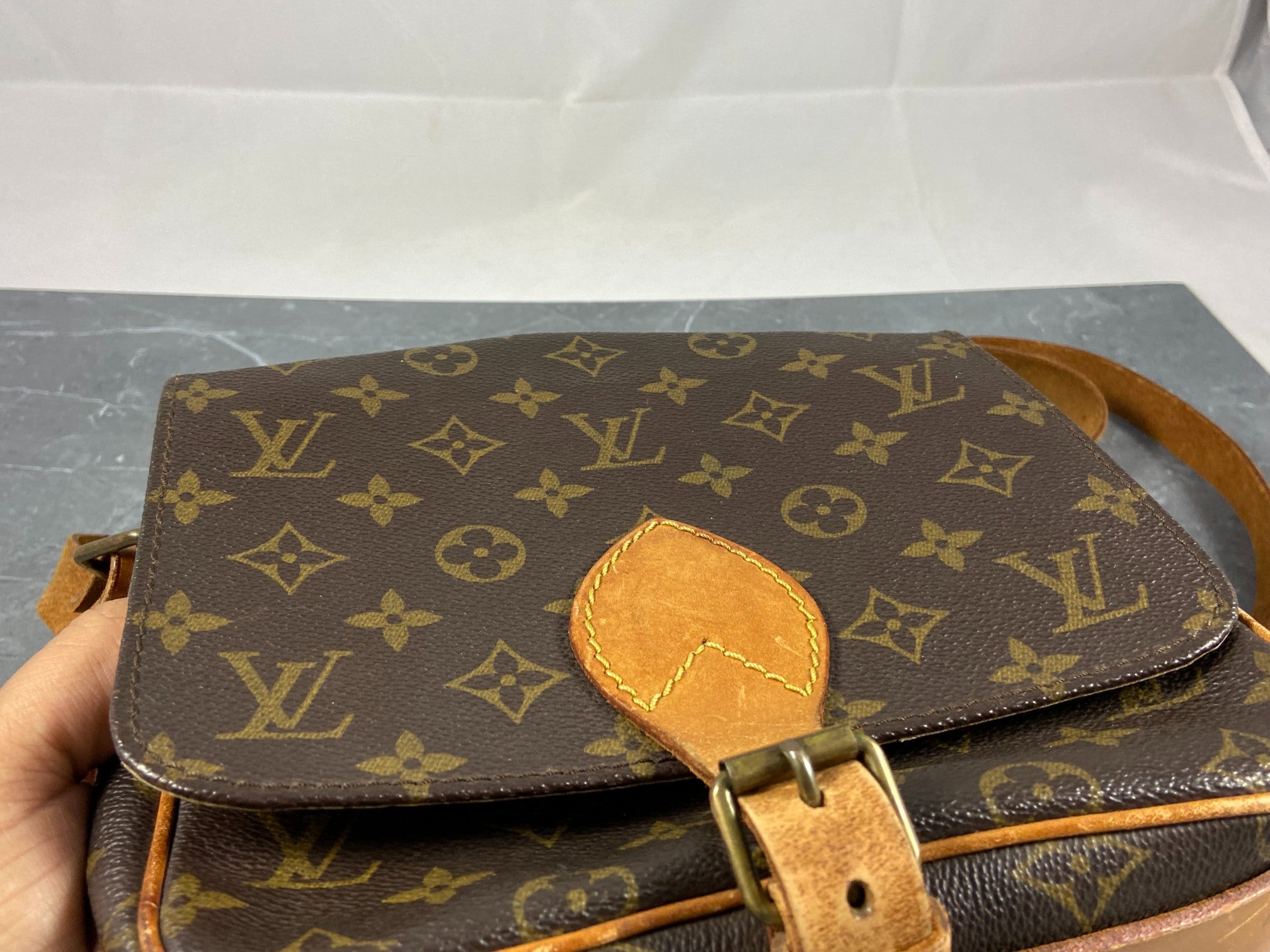 Louis Vuitton Cartouchiere MM Shoulder Bag Monogram Canvas