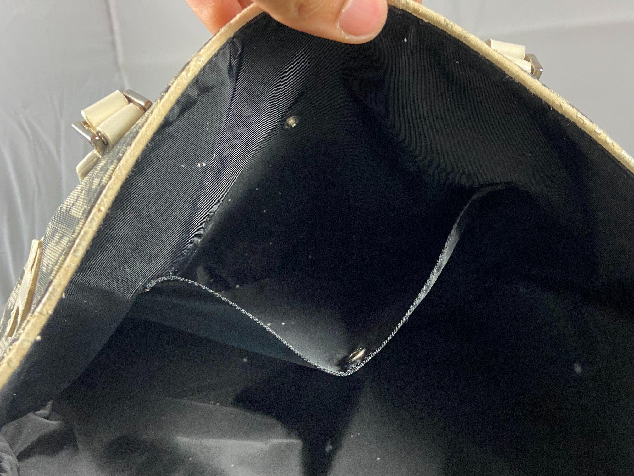 Christian Dior Hand / Shoulder Bag Black Trotter Monogram