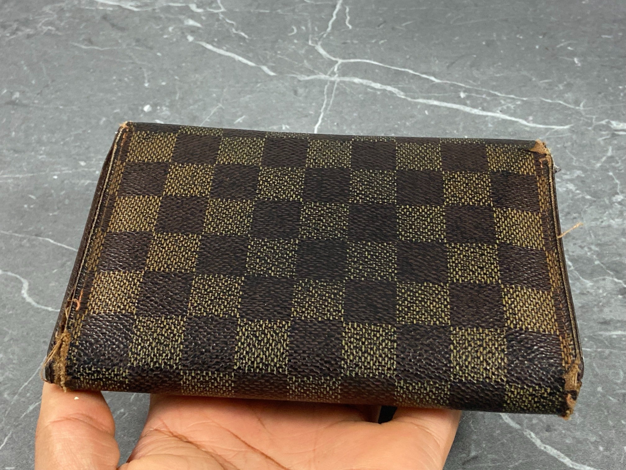 Louis Vuitton Porte Tresor Etui Wallet Damier Ebene Canvas