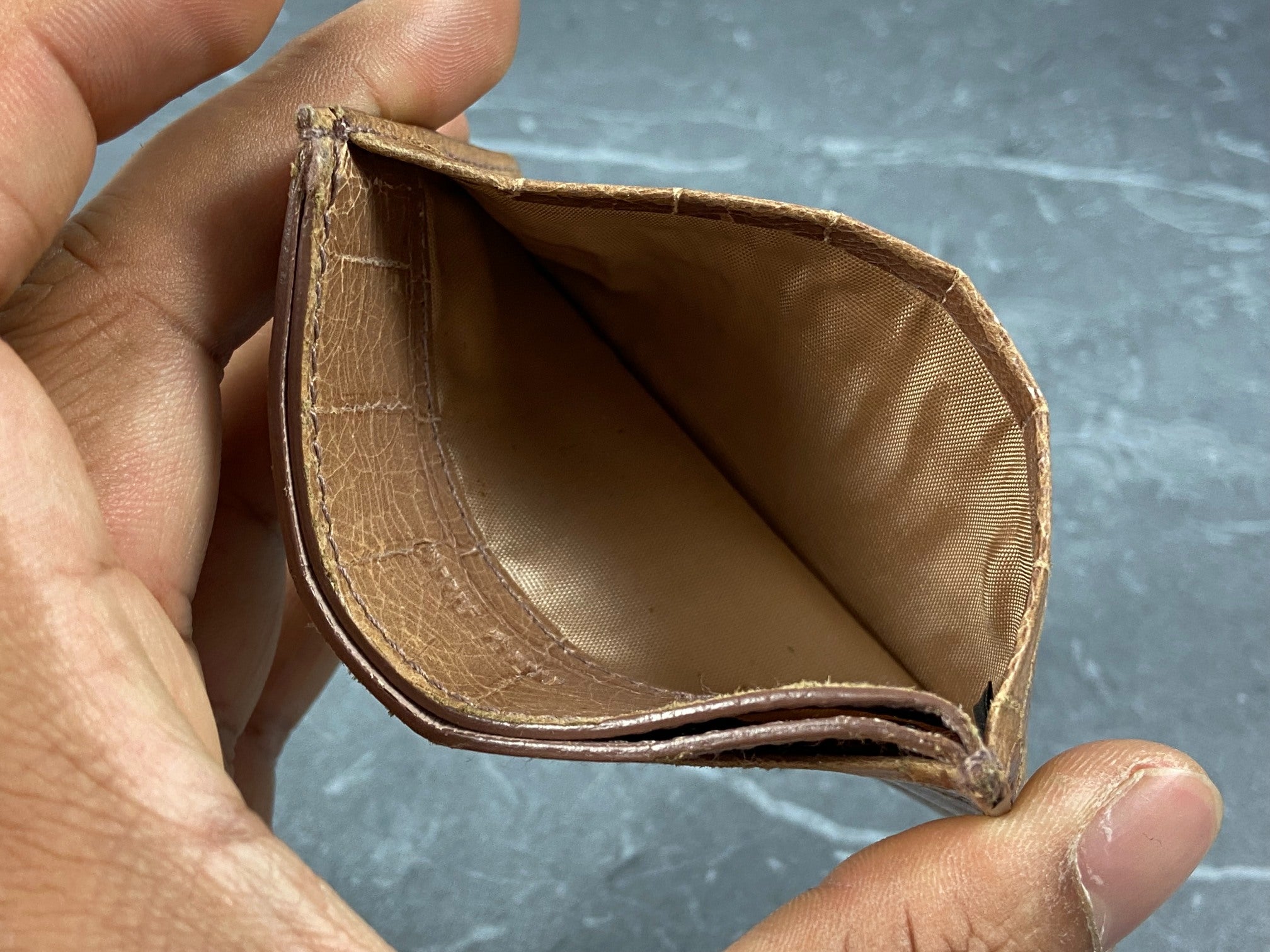 Miu Miu Cardholder Beige Crocodile Pattern