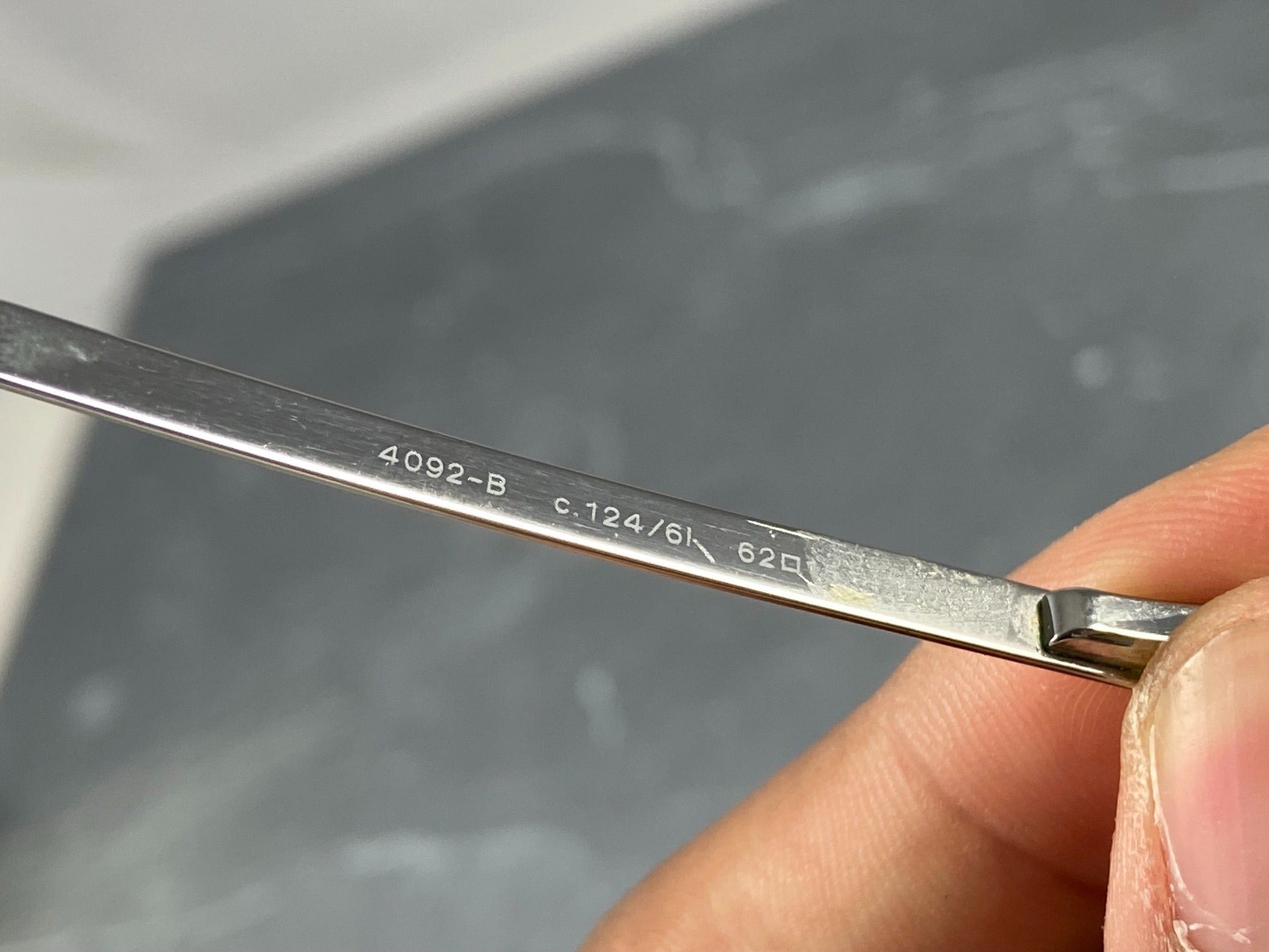 Chanel 4092-B Rimless Crystal CC Shades Silver Tone