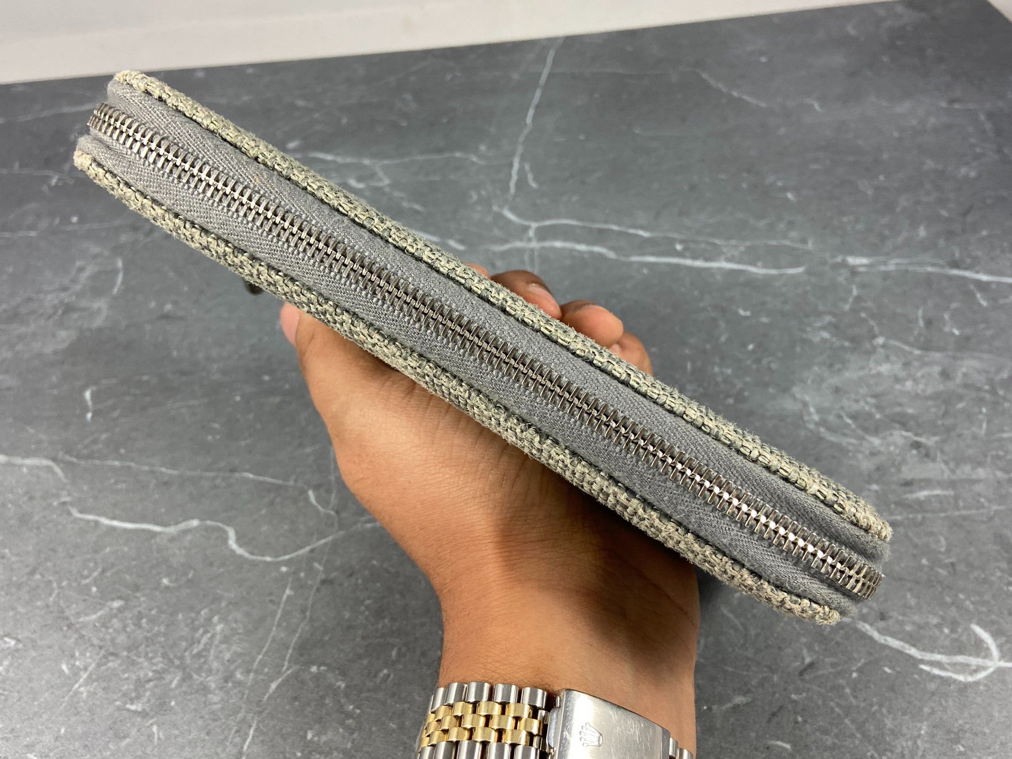 Chanel Deauville Zippy Wallet Grey