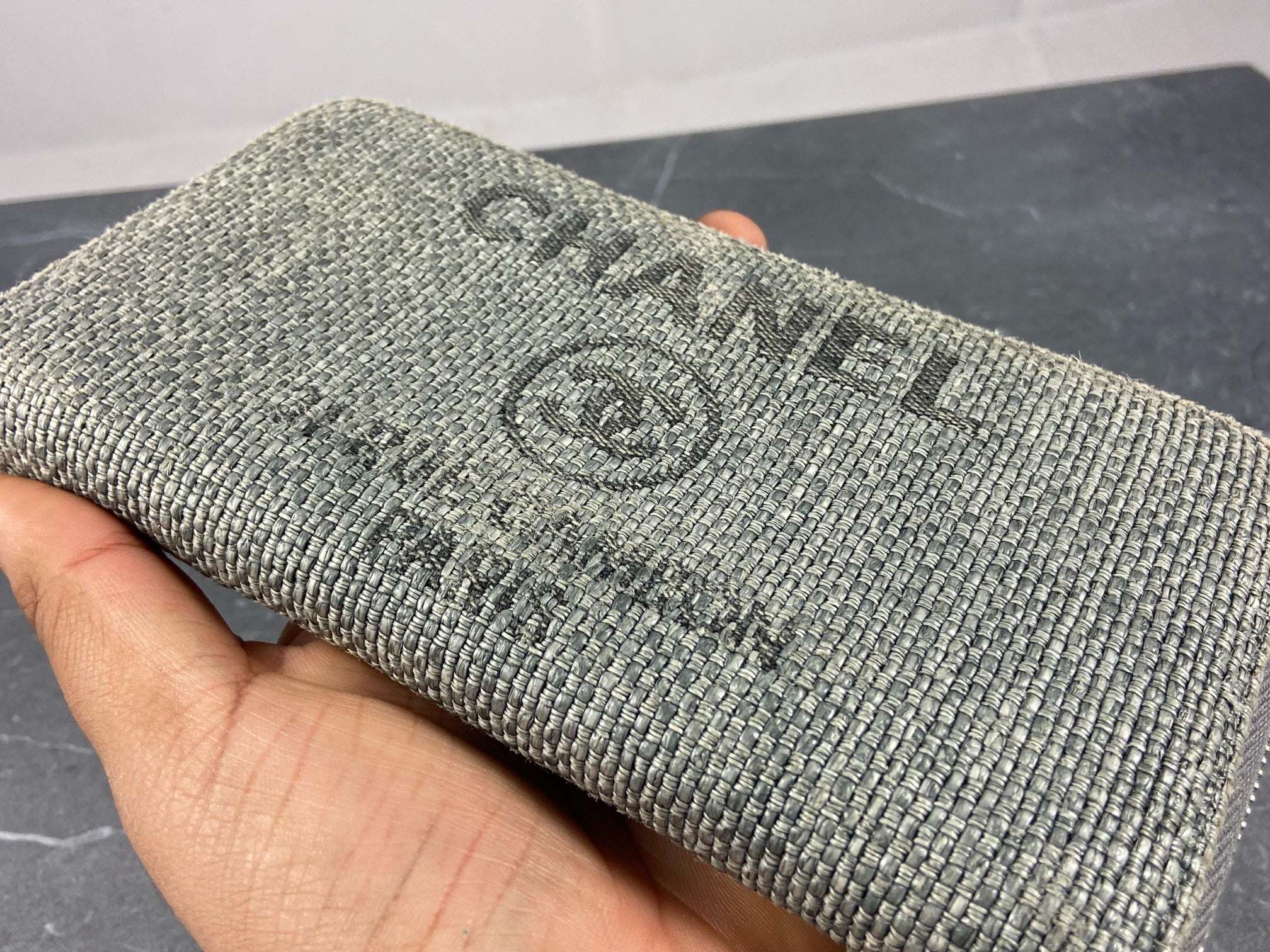 Chanel Deauville Zippy Wallet Grey