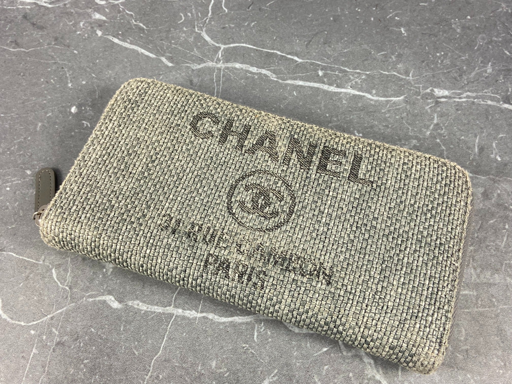 Chanel Deauville Zippy Wallet Grey