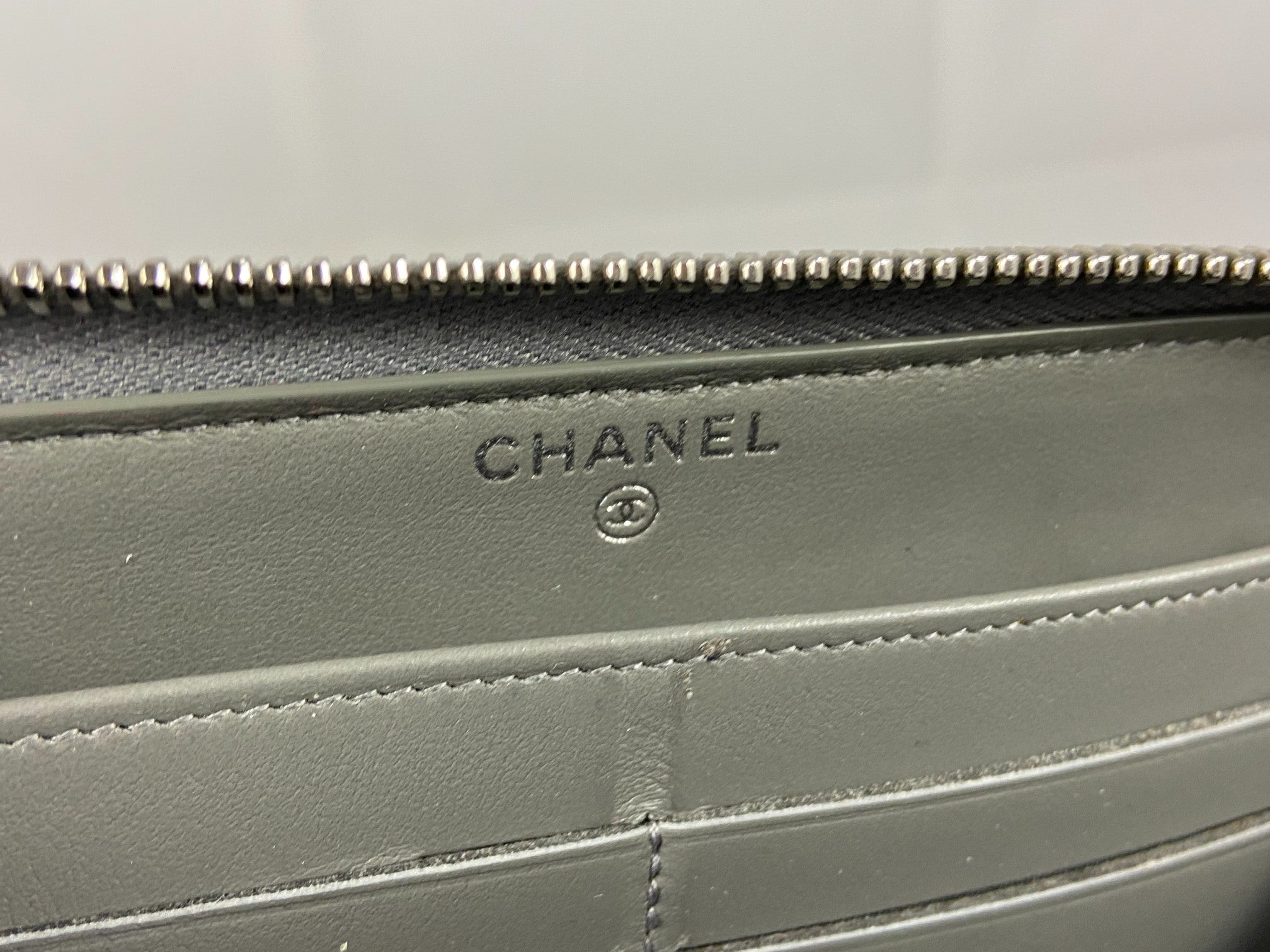 Chanel Deauville Zippy Wallet Grey