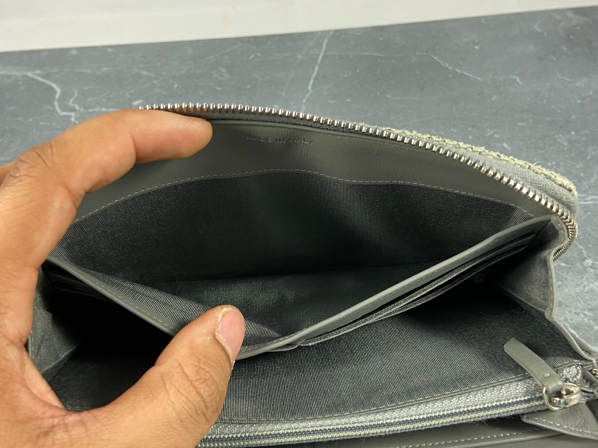 Chanel Deauville Zippy Wallet Grey