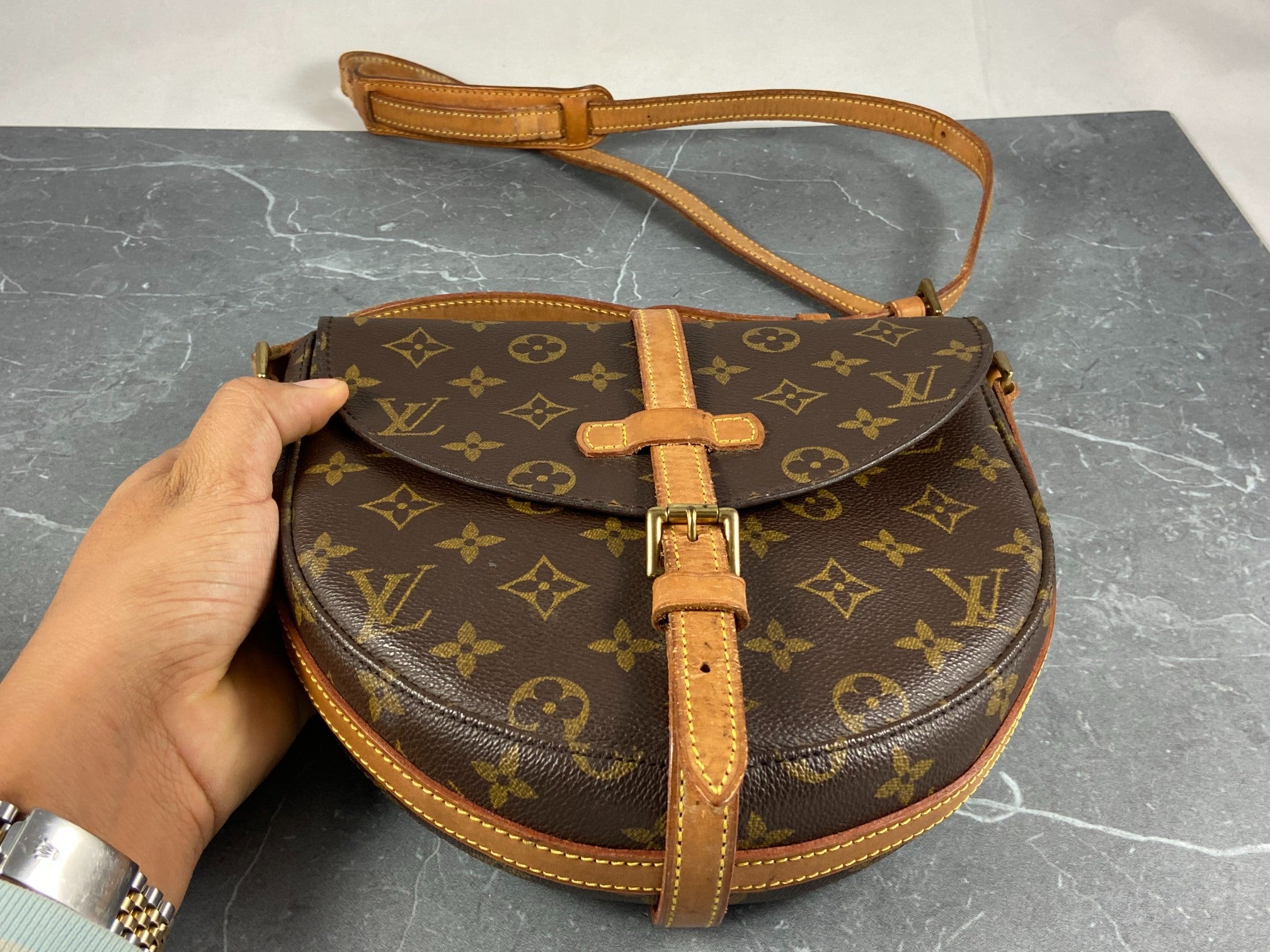Louis Vuitton Chantilly MM Shoulder Bag Monogram Canvas