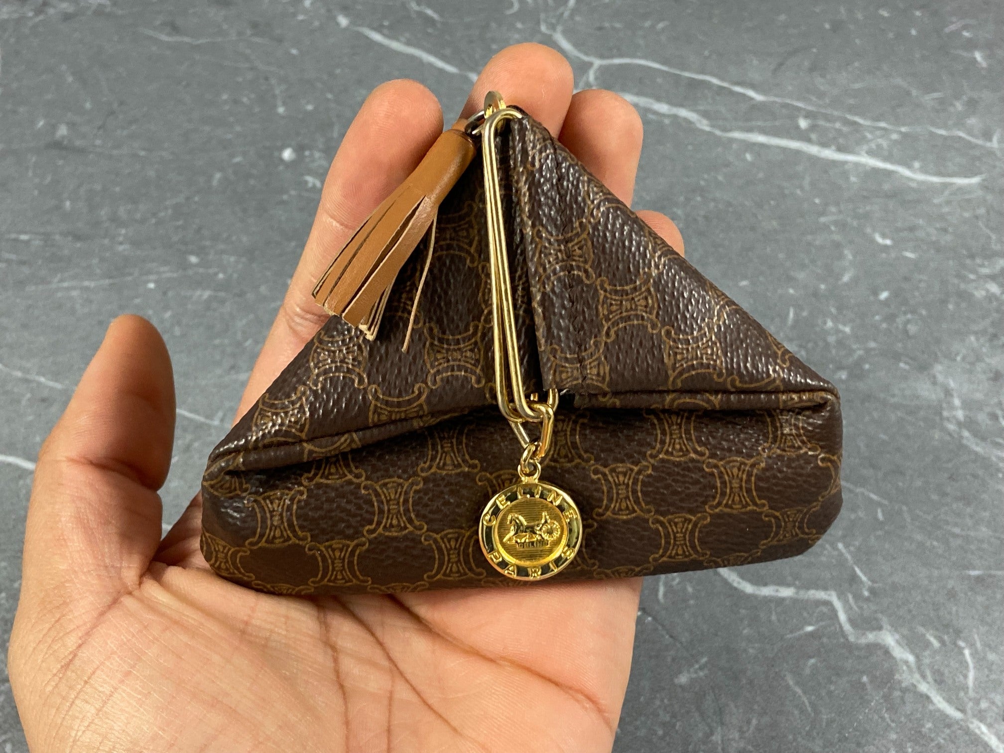 Celine Macadam Coin Purse Black