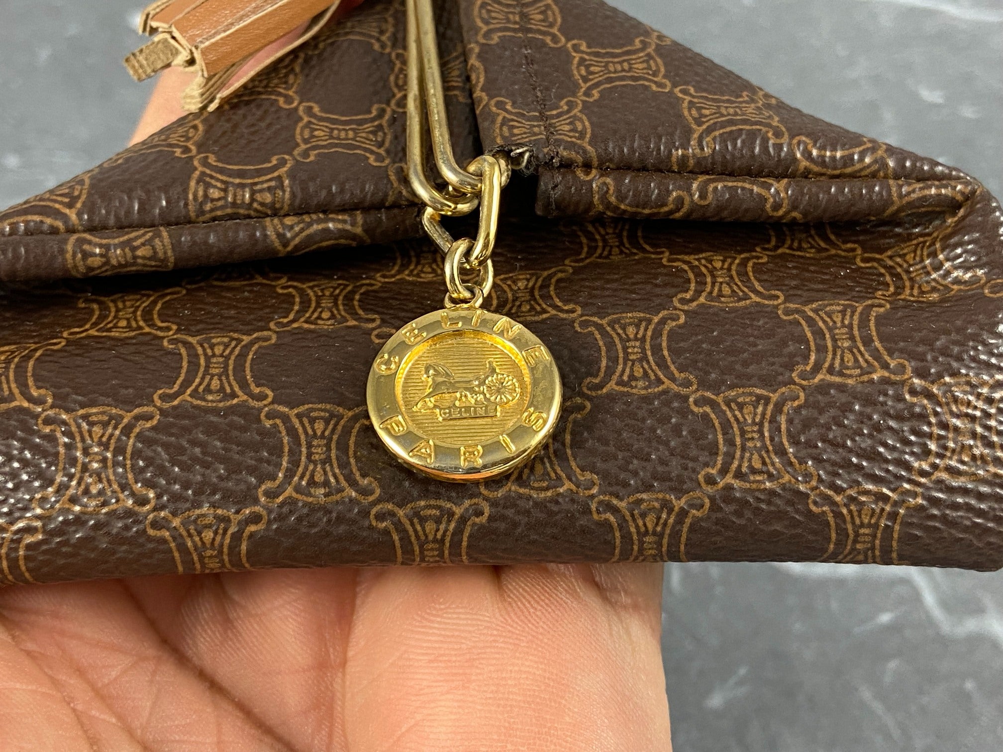 Celine Macadam Coin Purse Brown