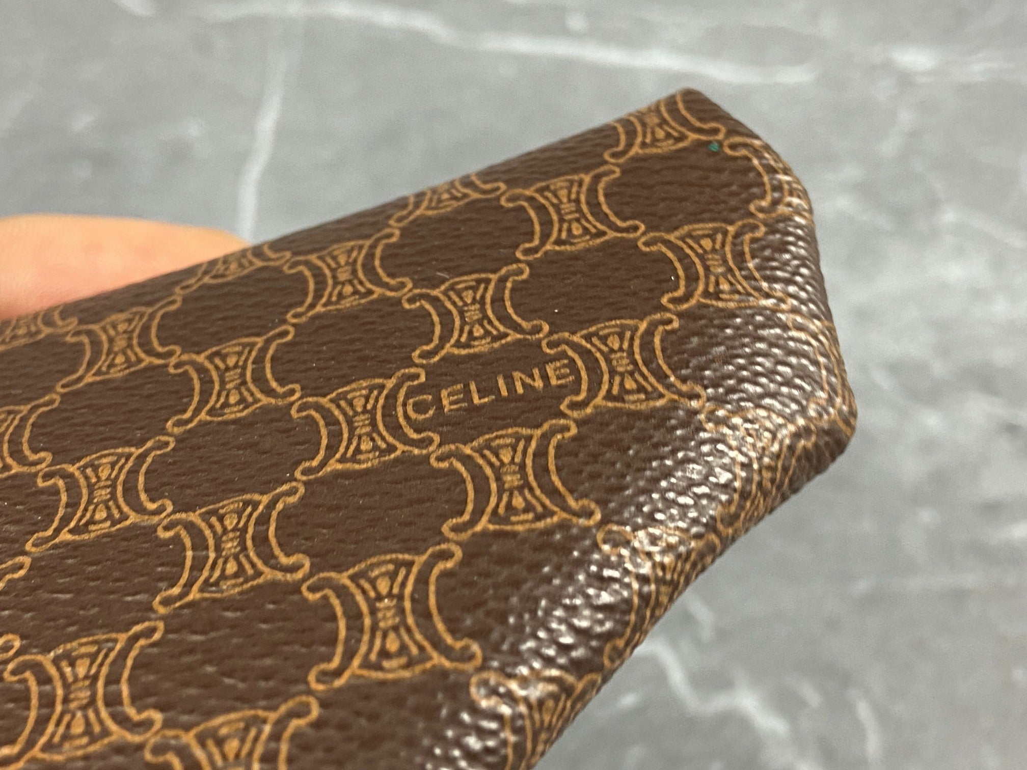 Celine Macadam Coin Purse Brown