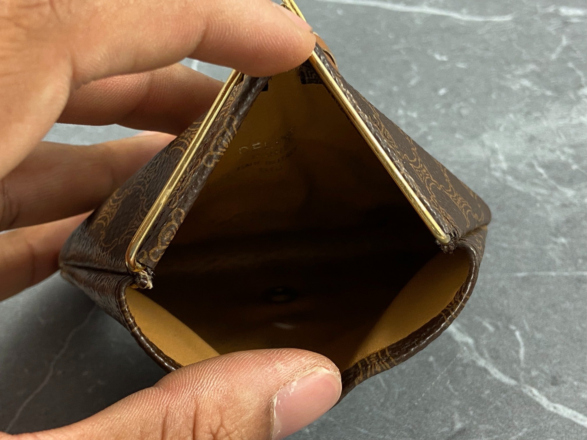 Celine Macadam Coin Purse Brown