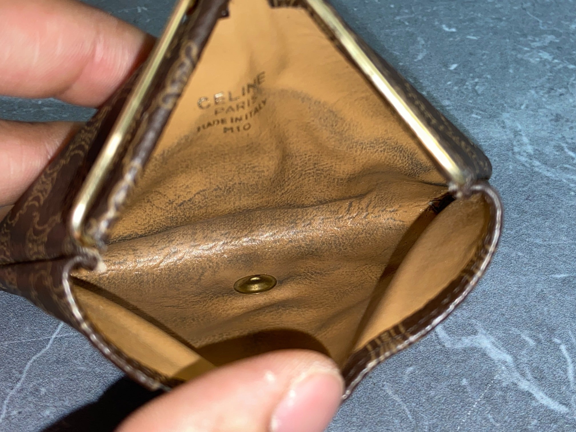 Celine Macadam Coin Purse Brown