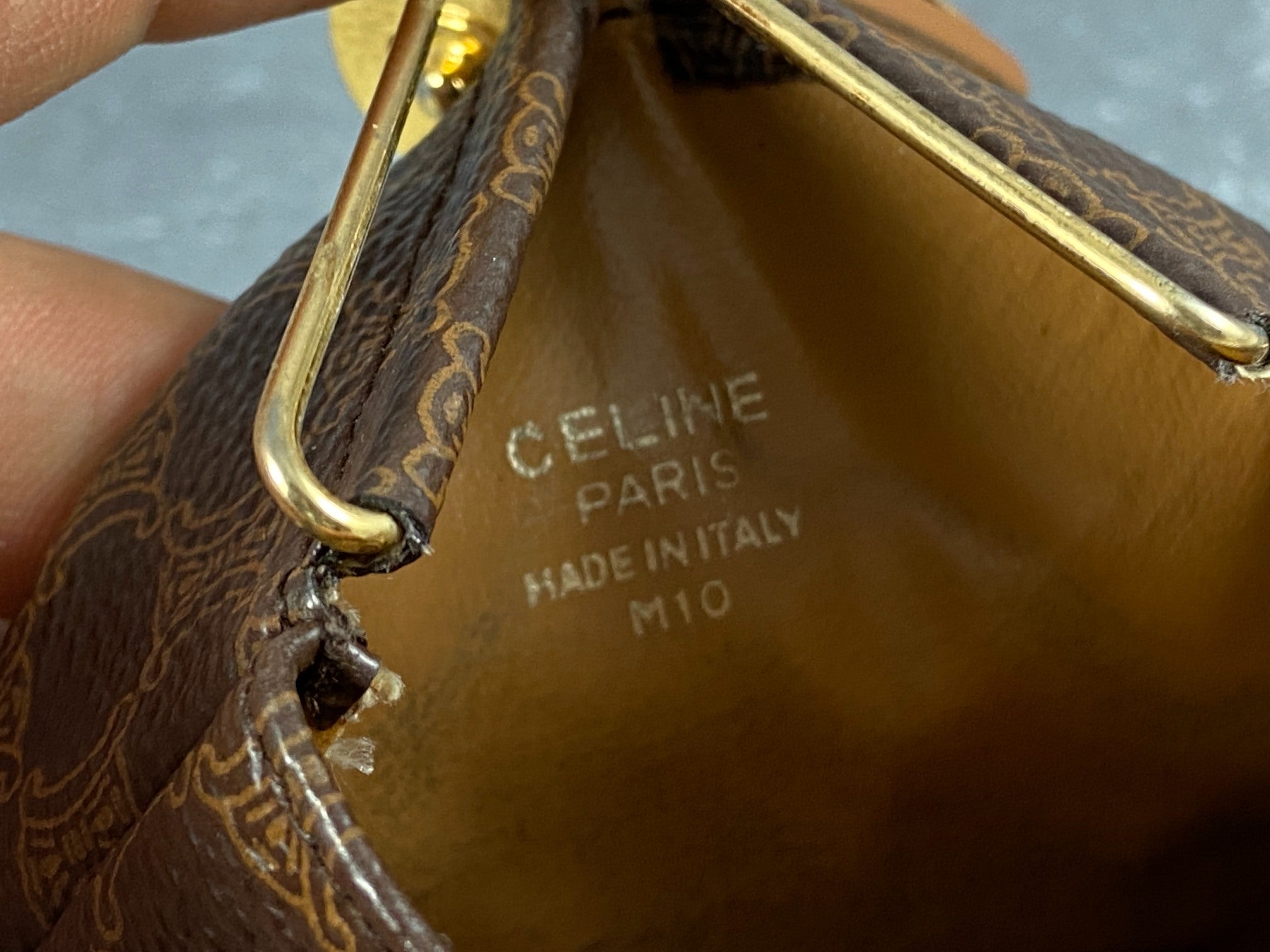 Celine Macadam Coin Purse Brown