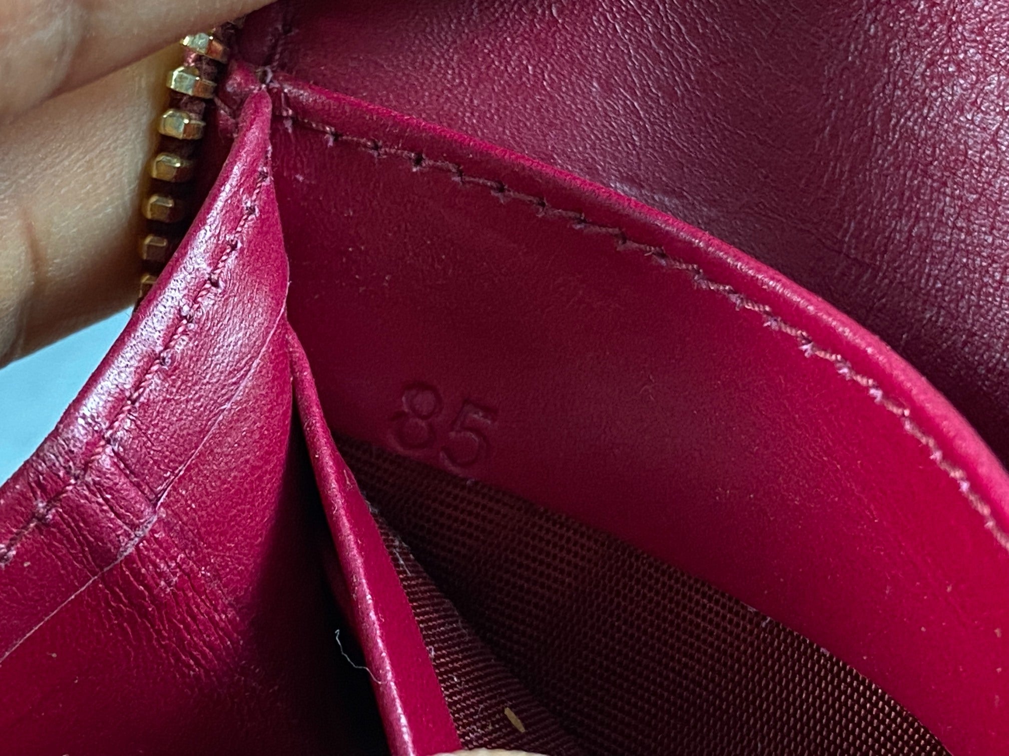 Miu Miu Long Zippy Wallet Pink Crocodile Pattern