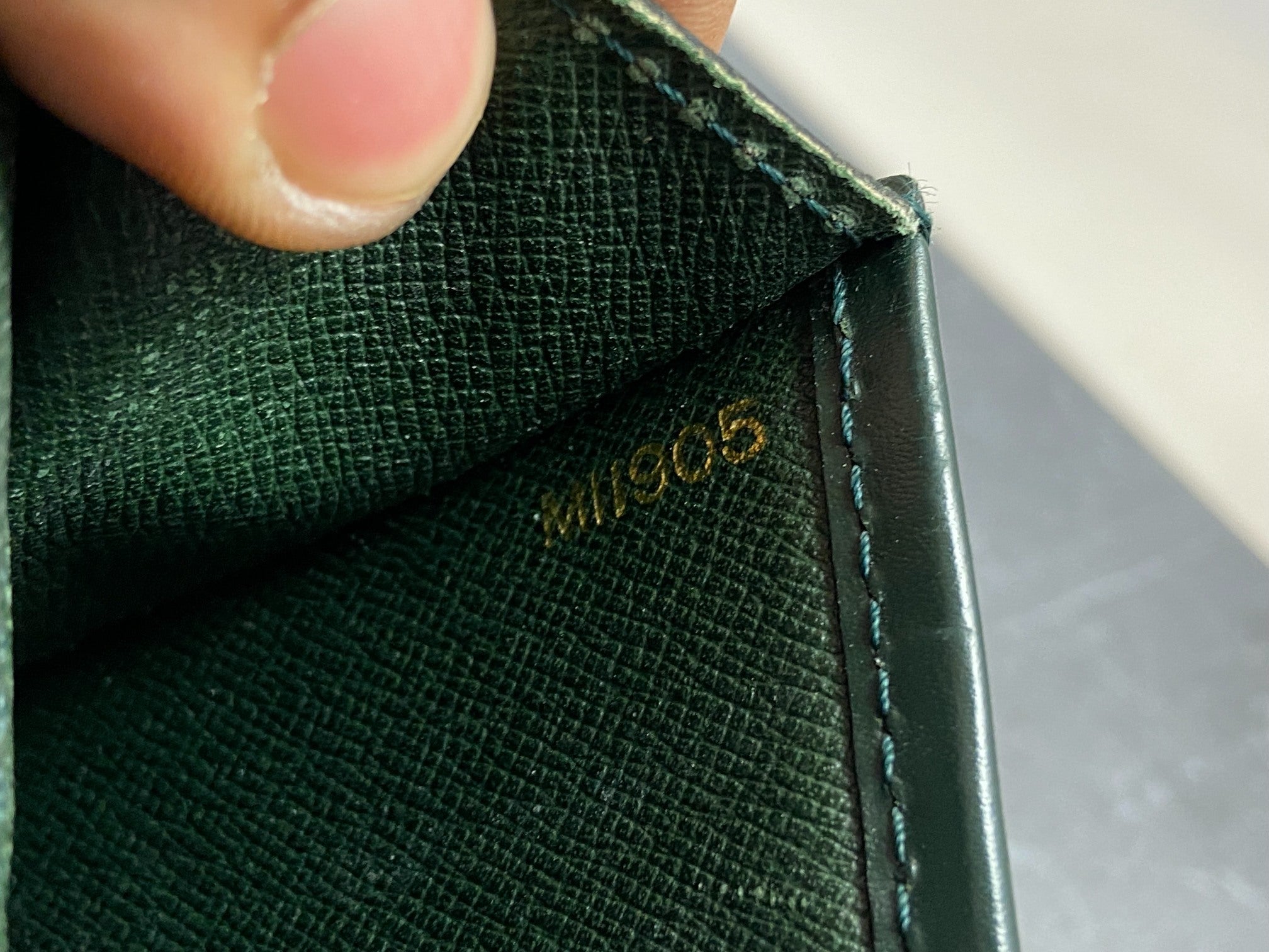 Louis Vuitton Volga Laptop Bag Green Taiga Leather