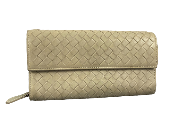 Bottega Veneta Woven Zip-Around Wallet Black