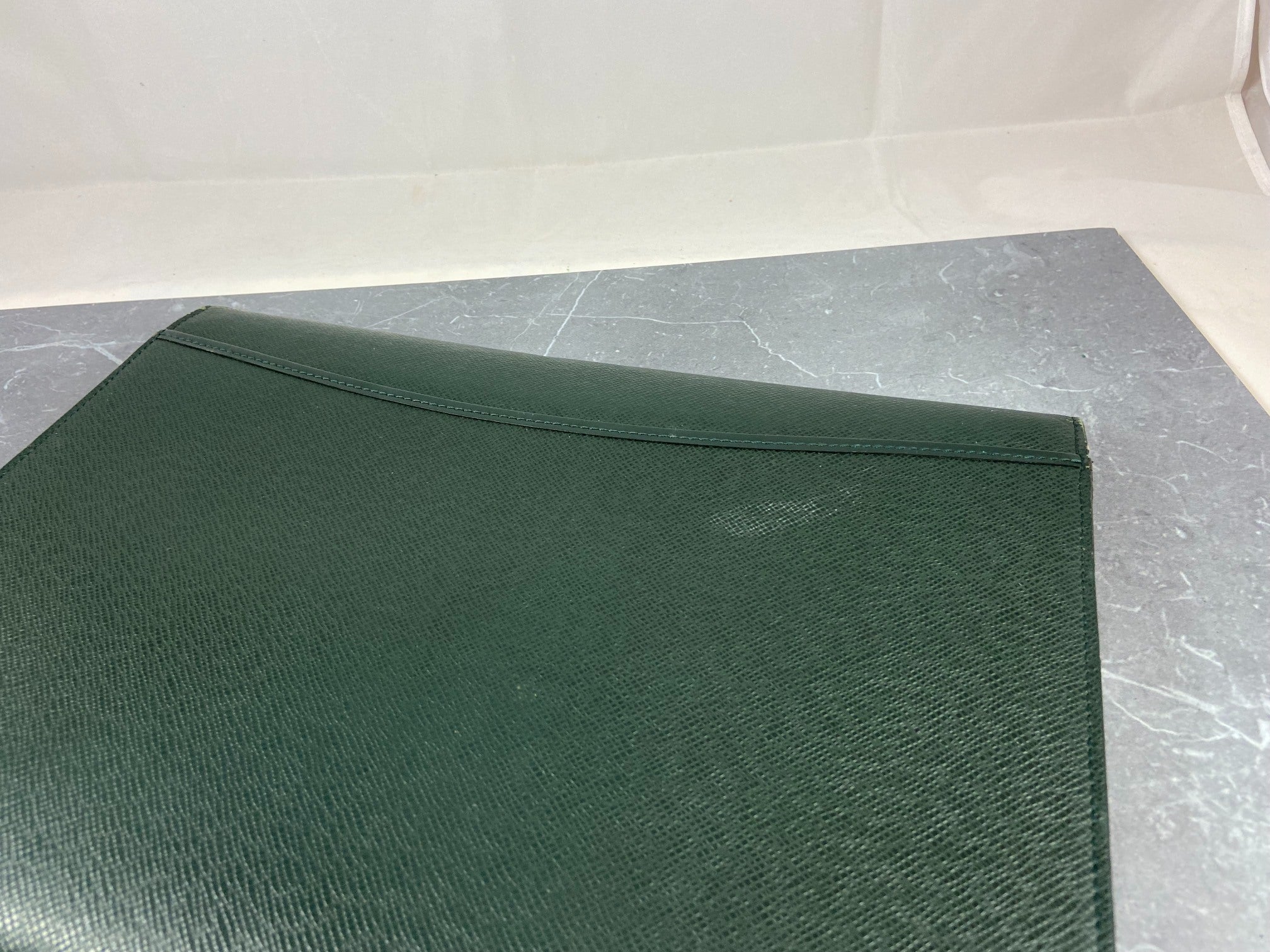 Louis Vuitton Volga Laptop Bag Green Taiga Leather