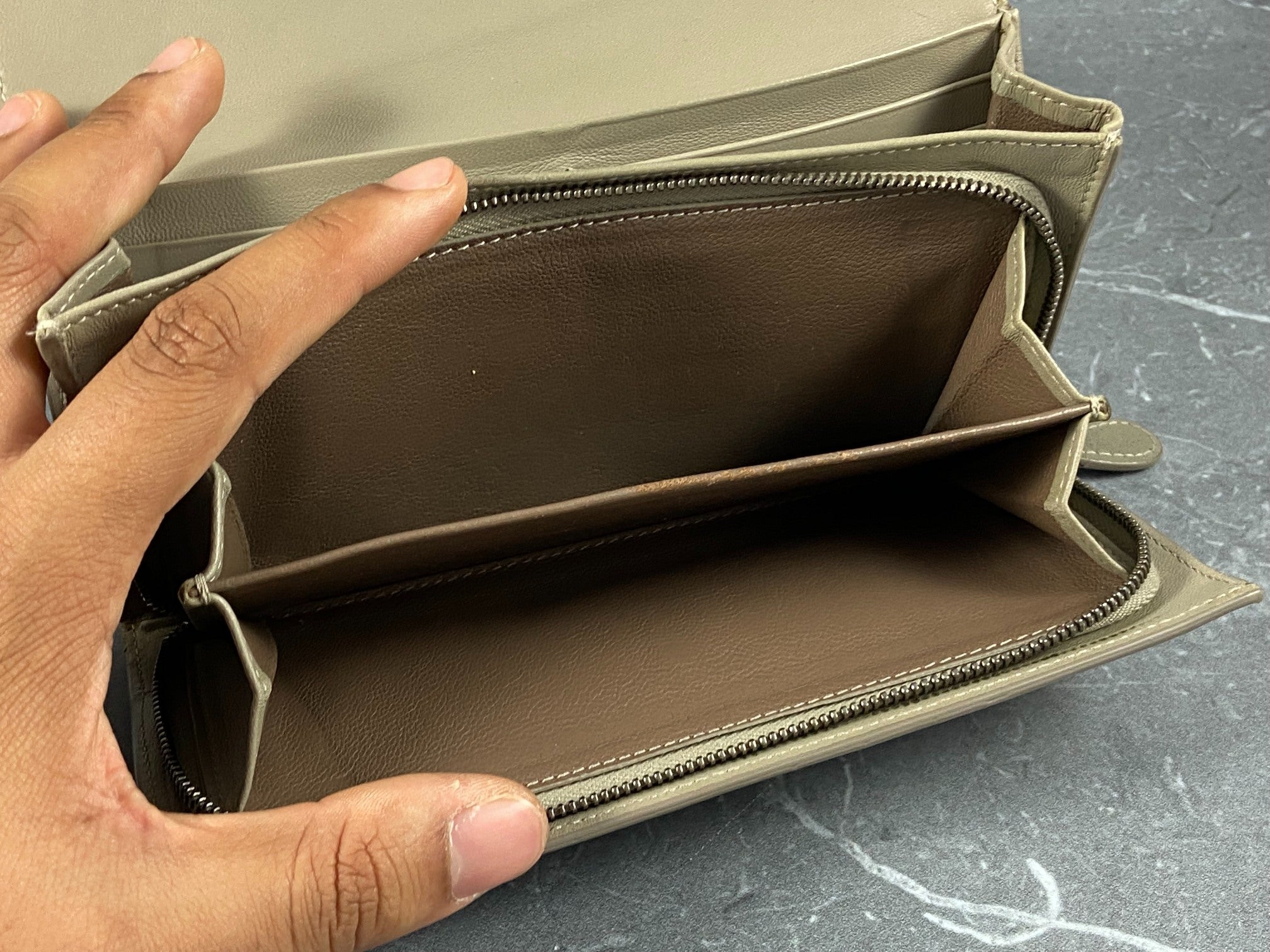 Bottega Veneta Woven Zip-Around Wallet Black