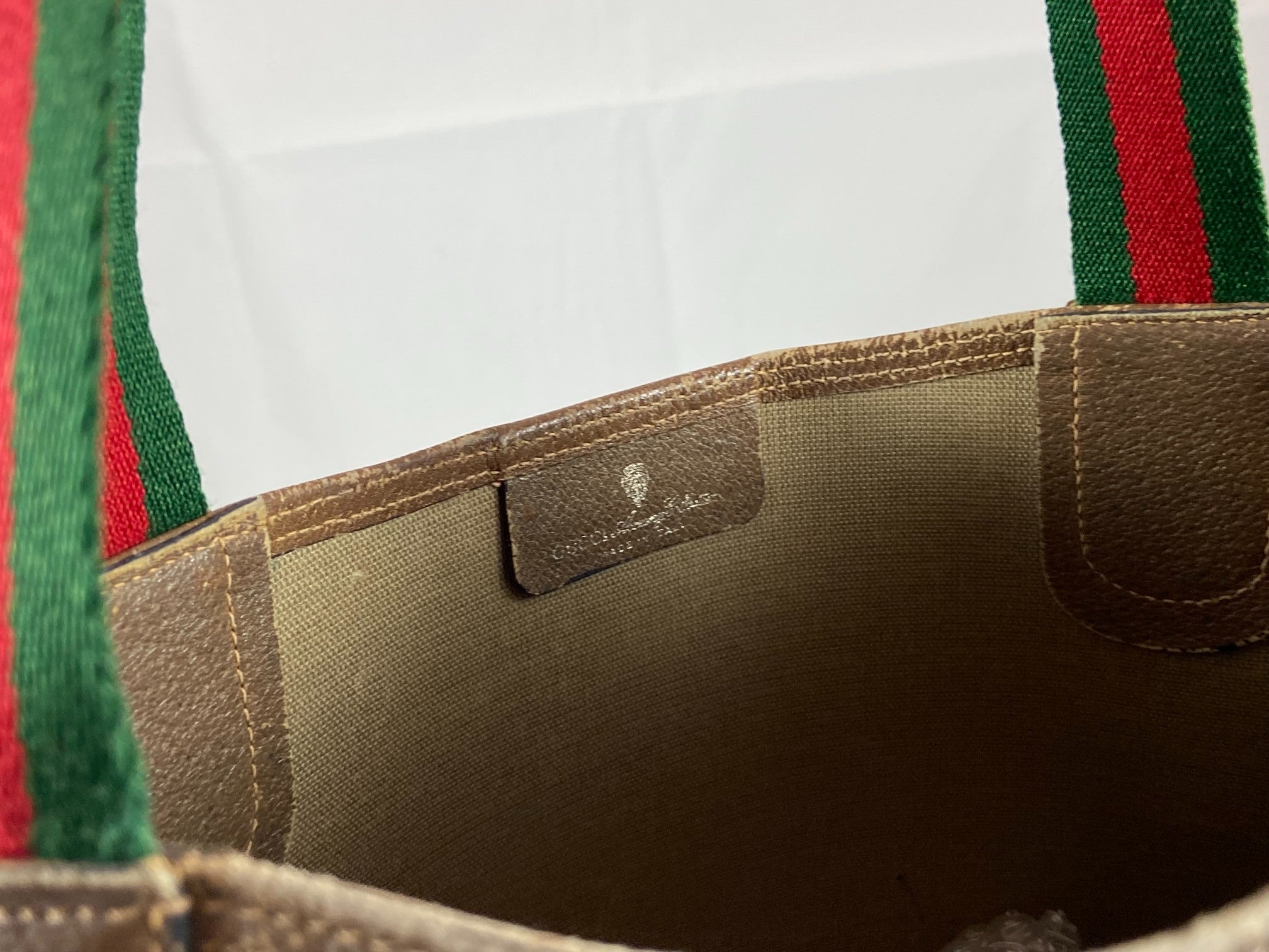 Gucci Sherry Line Hand / Tote Bag Beige GG Supreme Canvas