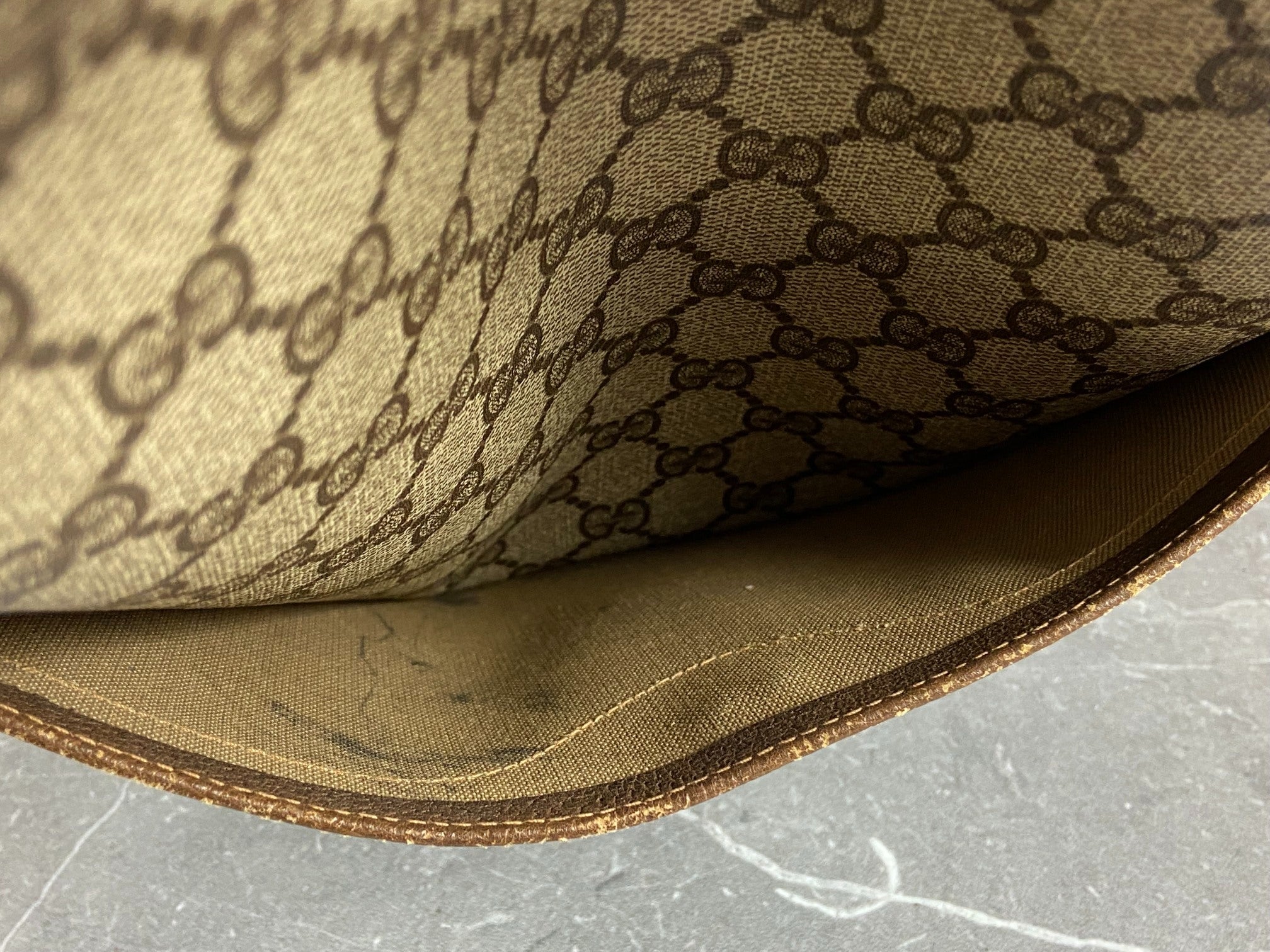 Gucci Sherry Line Hand / Tote Bag Beige GG Supreme Canvas