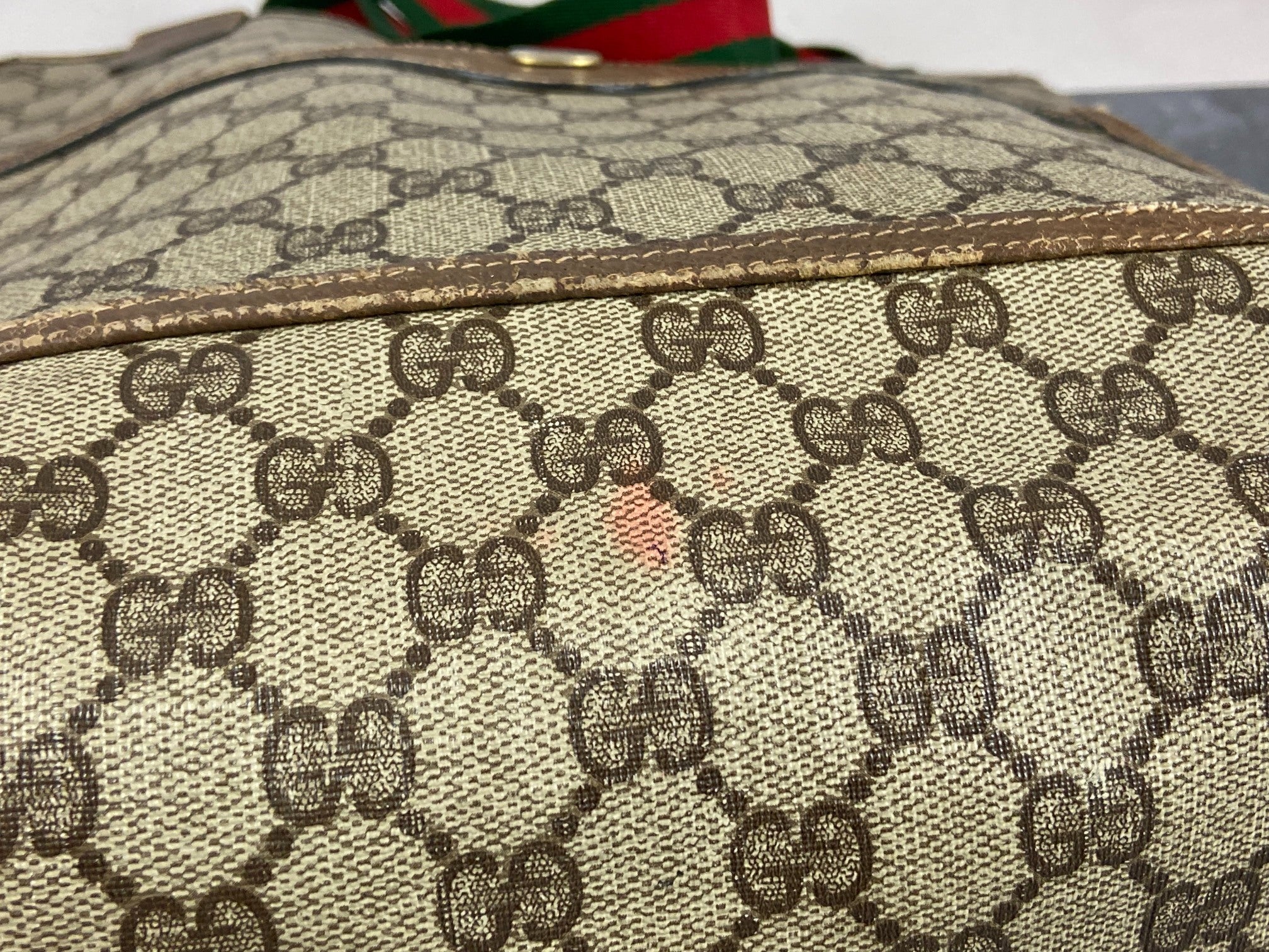 Gucci Sherry Line Hand / Tote Bag Beige GG Supreme Canvas